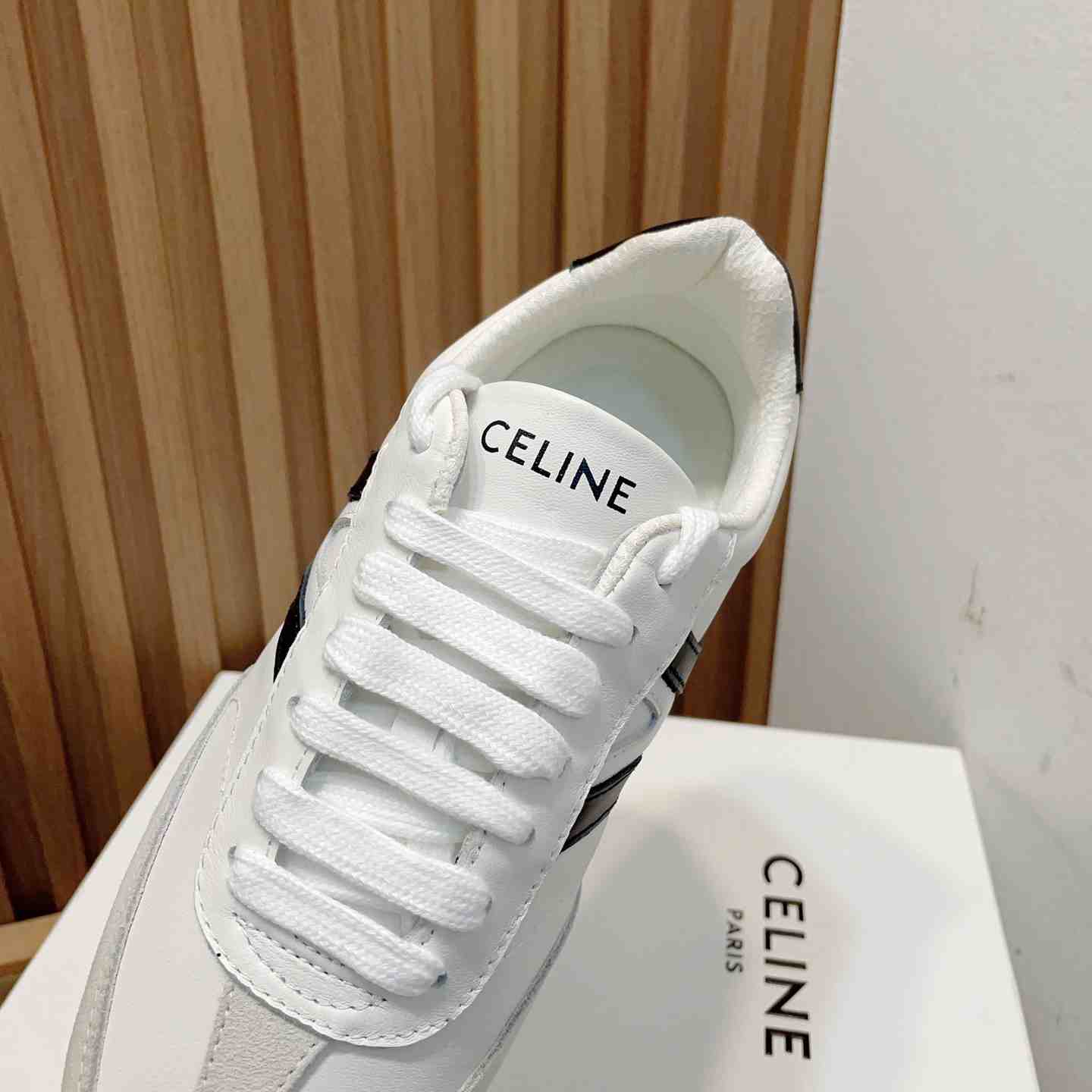 Celine Jogger Low Lace-up Sneaker In Calfskin & Suede Calfskin - PerfectKickZ