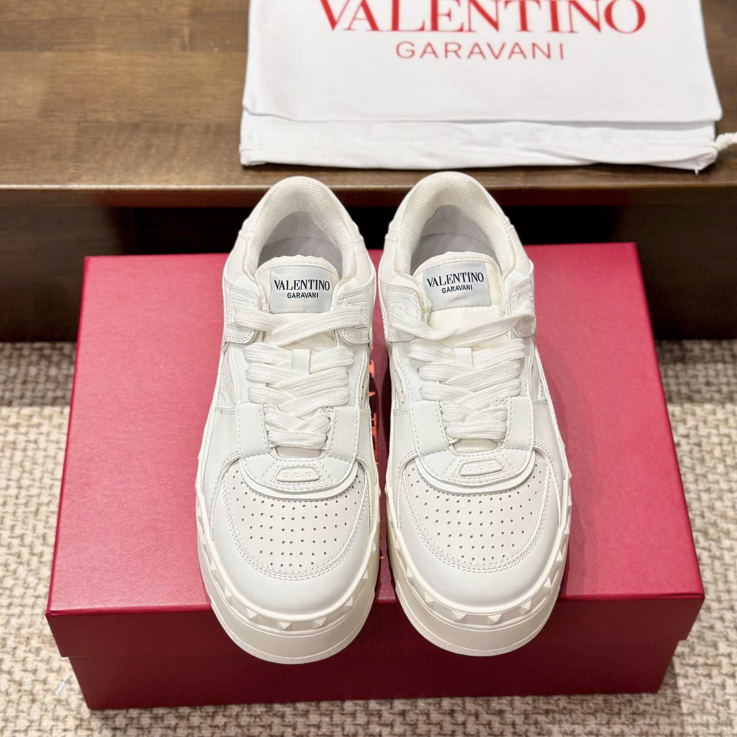 Valenti Garavani Freedots XL Leather Sneakers - PerfectKickZ