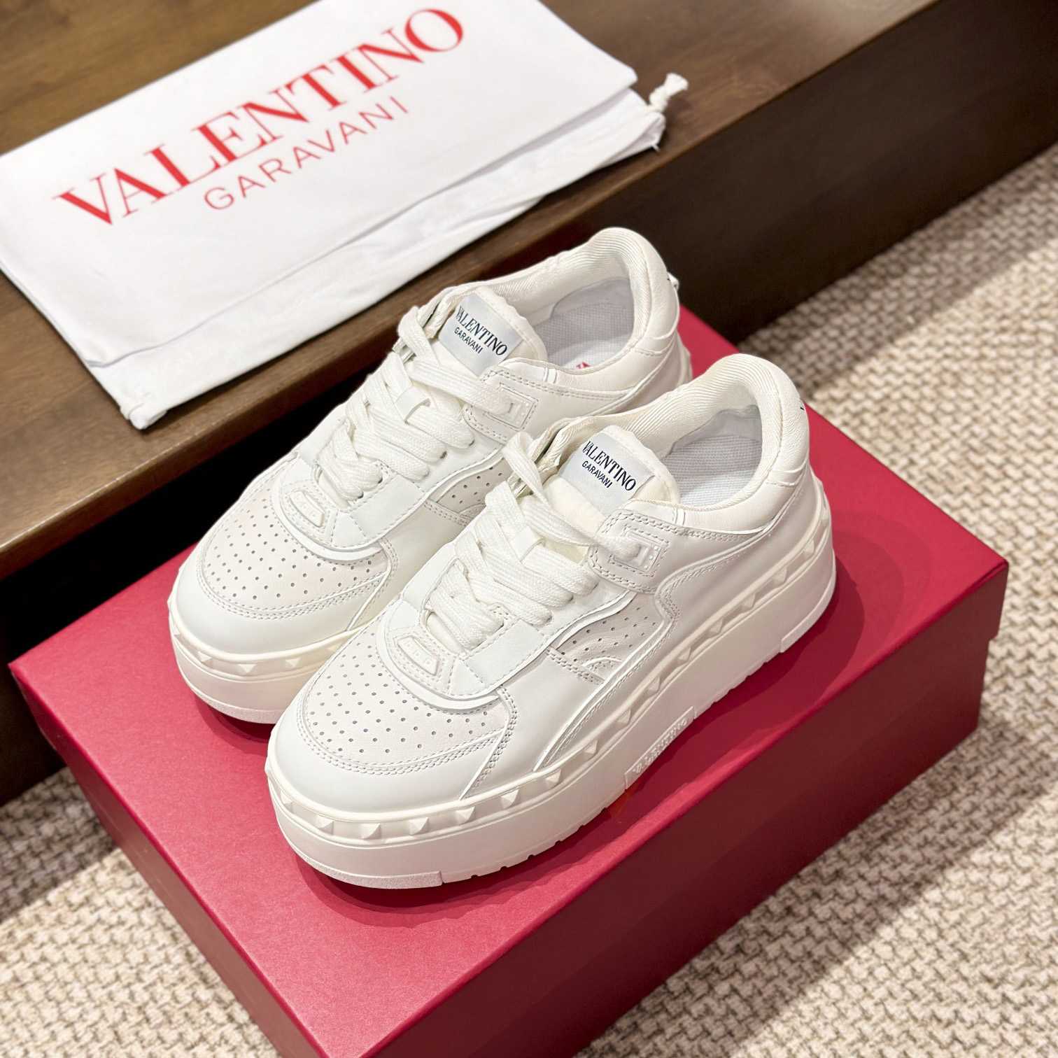 Valenti Garavani Freedots XL Leather Sneakers - PerfectKickZ