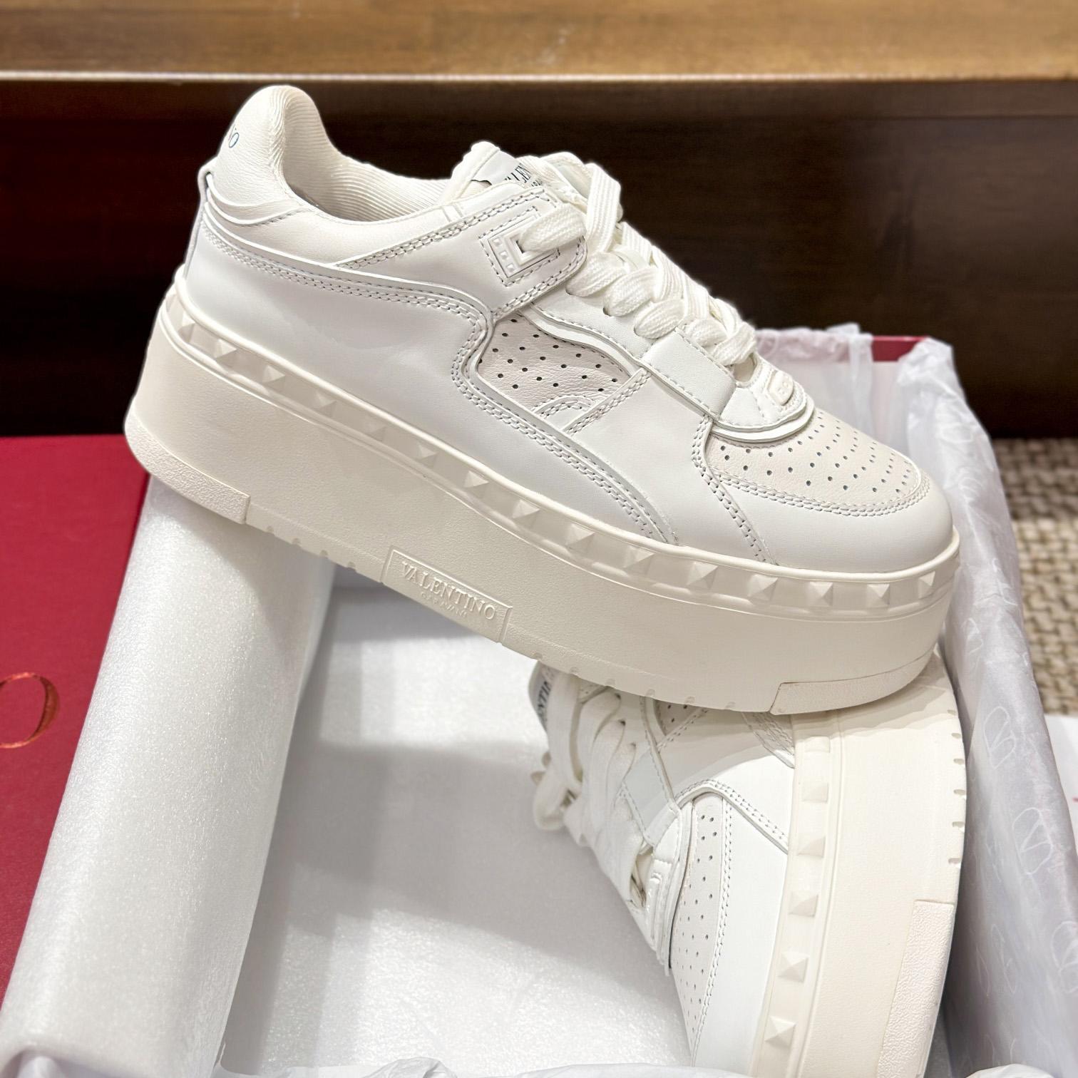 Valenti Garavani Freedots XL Leather Sneakers - PerfectKickZ