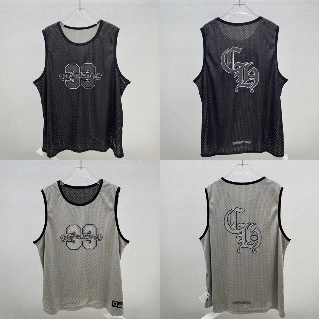 Chrome Hearts Mesh Reversible Sleeveless Jersey - PerfectKickZ