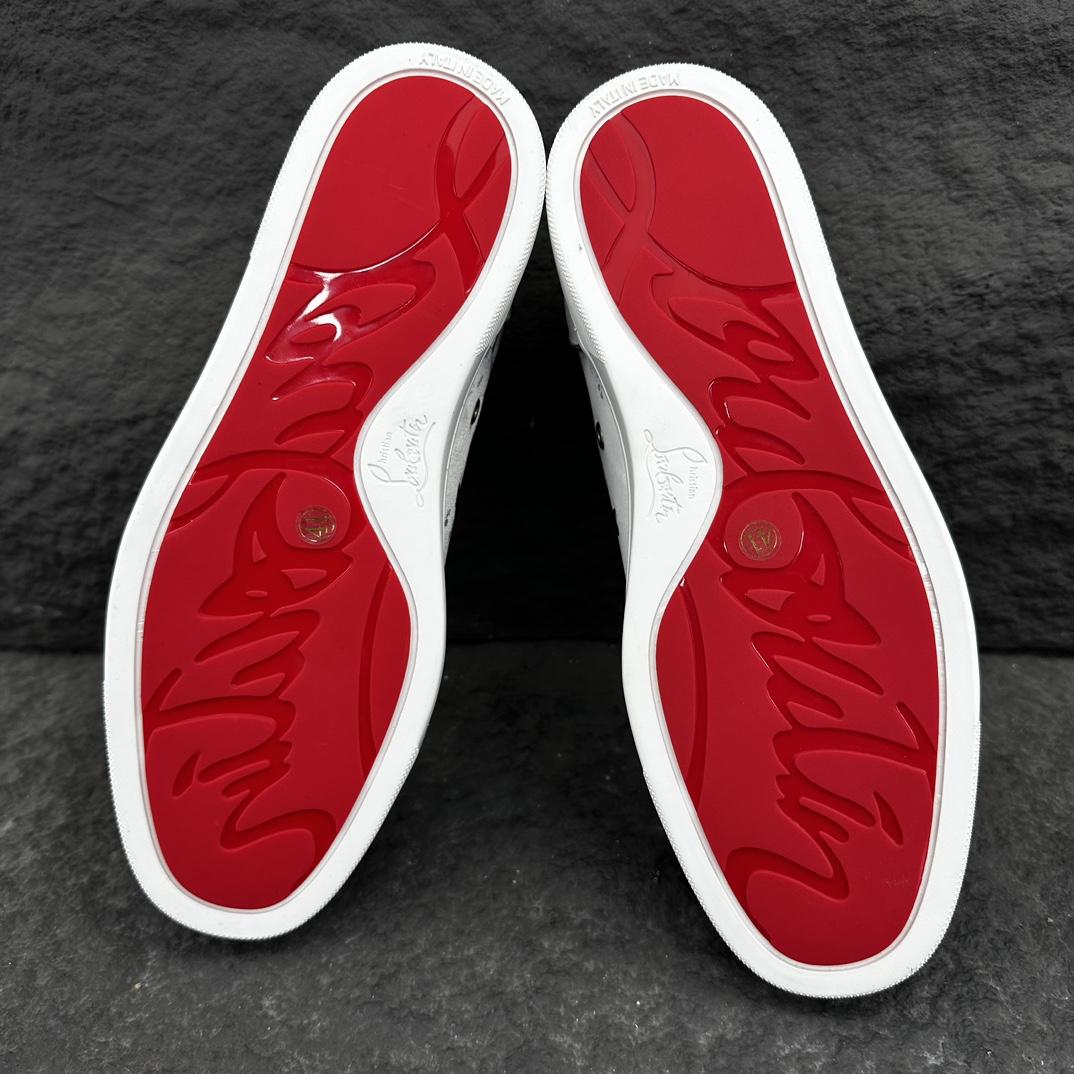 Christian Louboutin Louis Junior Spikes Leather Sneakers - PerfectKickZ