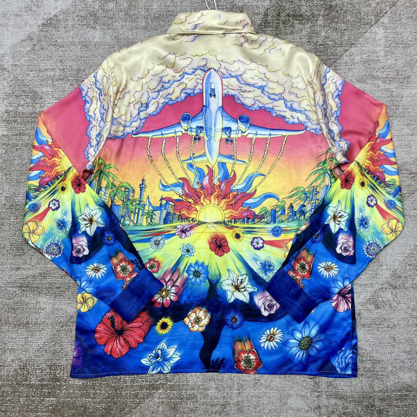 Casablanca Graphic-Print Silk Shirt  CA3464 - PerfectKickZ