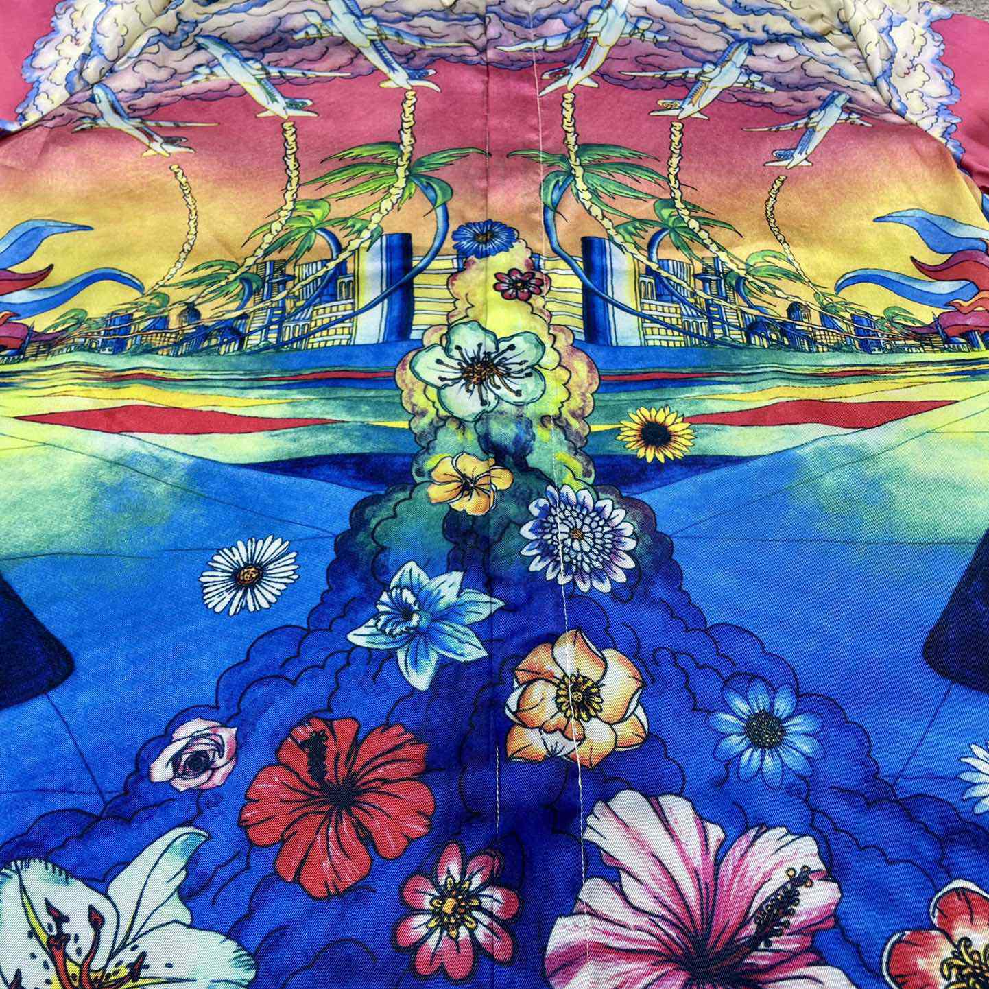 Casablanca Graphic-Print Silk Shirt  CA3464 - PerfectKickZ