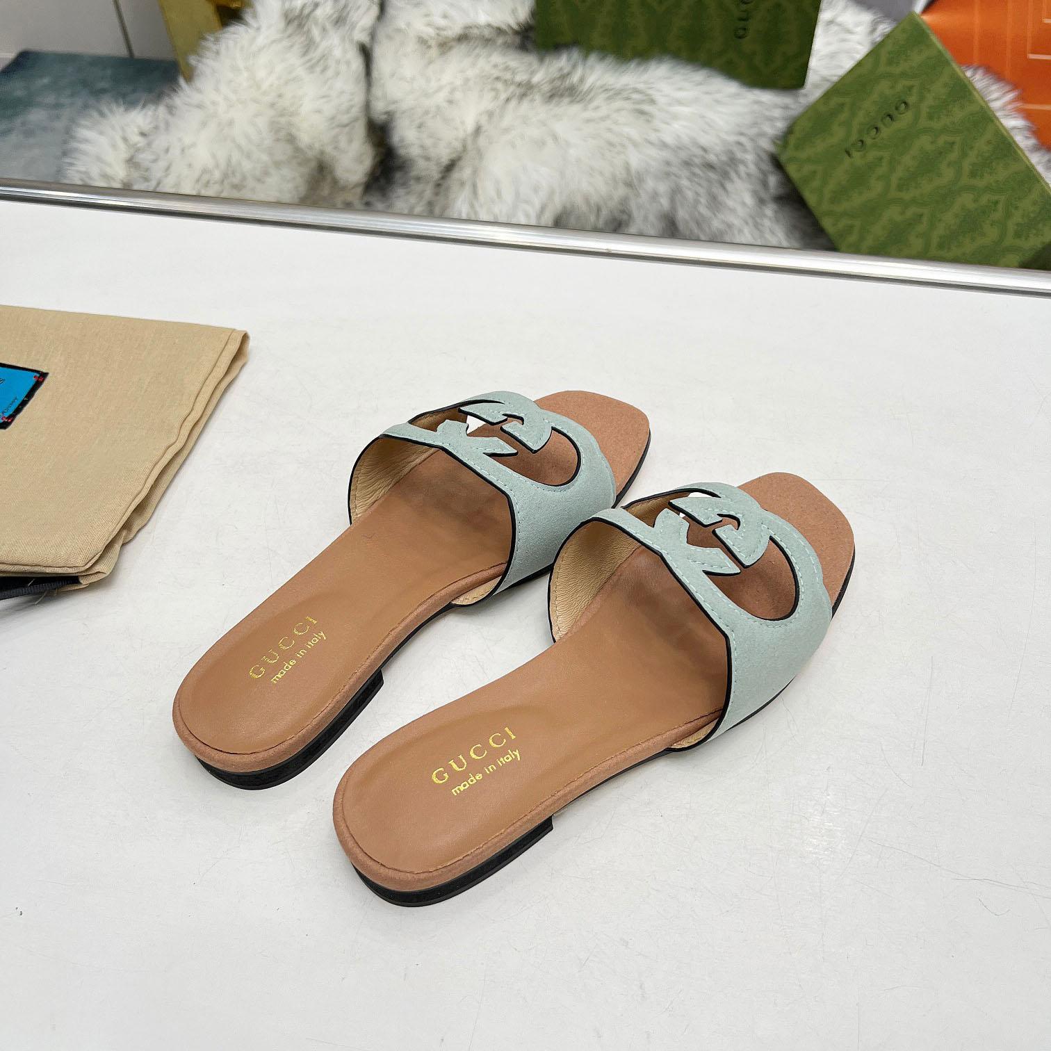 Gucci Women's Interlocking G Cut-out Sandal - PerfectKickZ