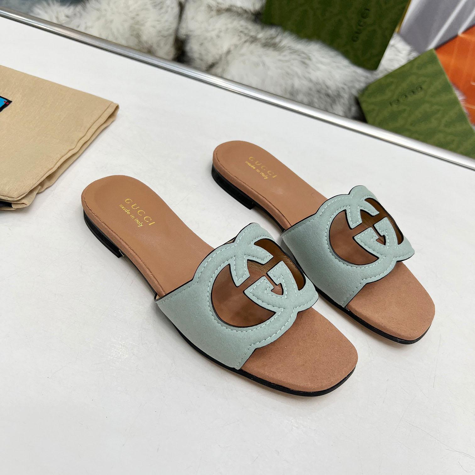 Gucci Women's Interlocking G Cut-out Sandal - PerfectKickZ