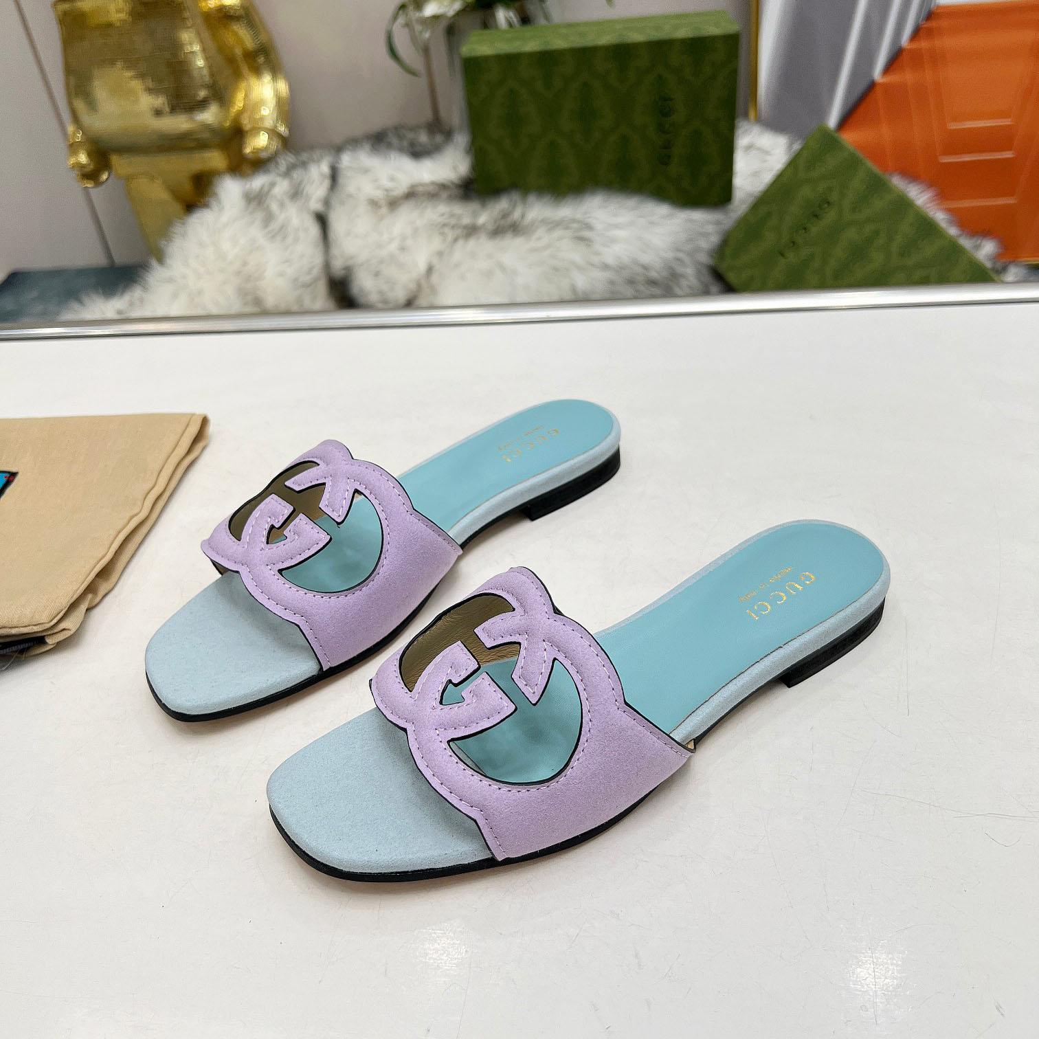 Gucci Women's Interlocking G Cut-out Sandal - PerfectKickZ