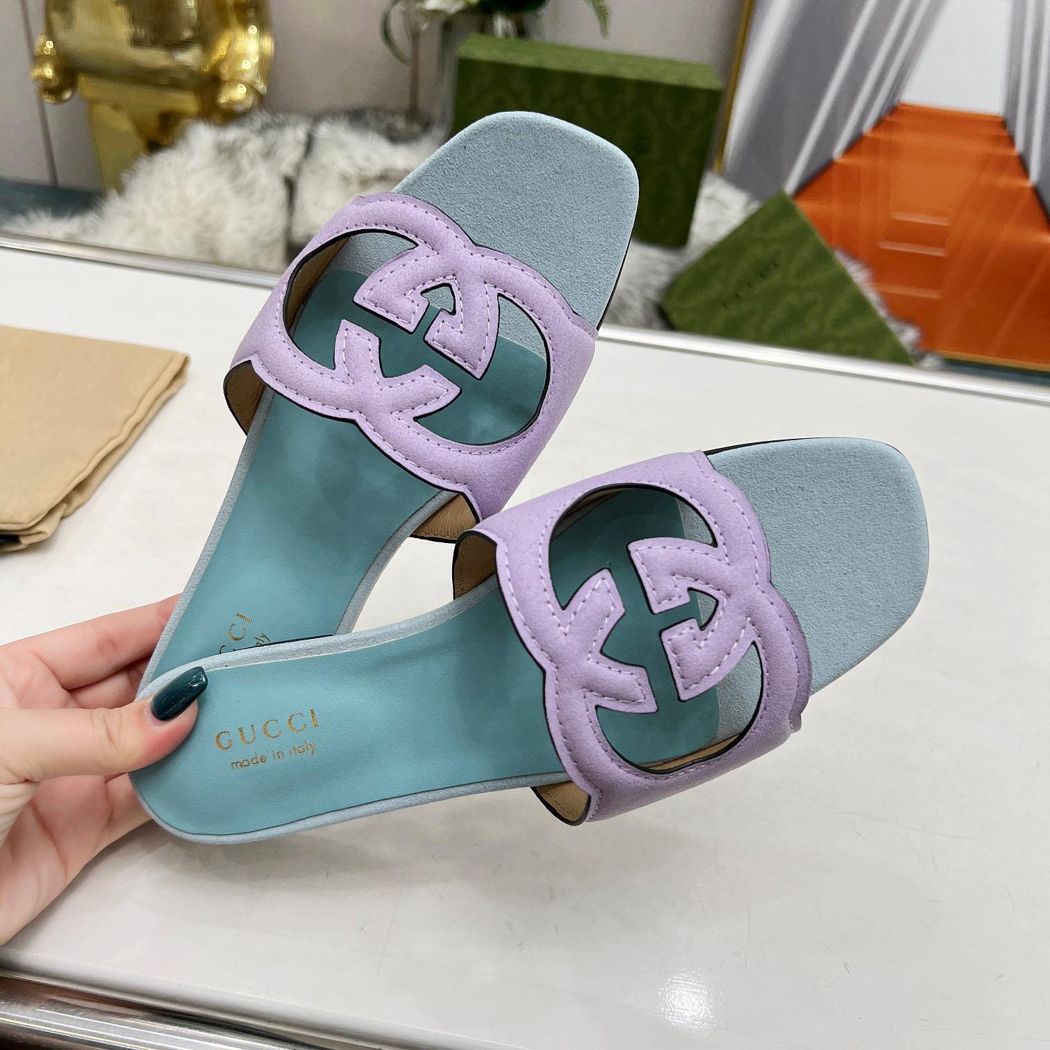 Gucci Women's Interlocking G Cut-out Sandal - PerfectKickZ