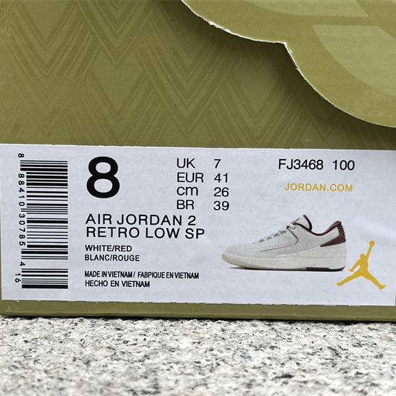 Air Jordan 2 Low “Chinese New Year” Sneakers    FJ3468-100  - PerfectKickZ
