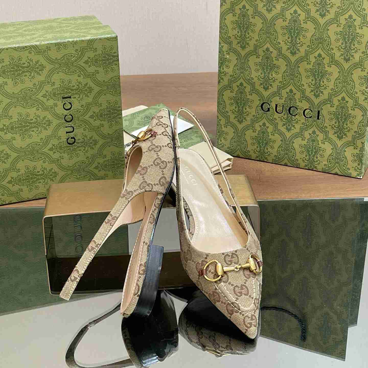 Gucci Women's Horsebit Slingback Ballet Flat - PerfectKickZ