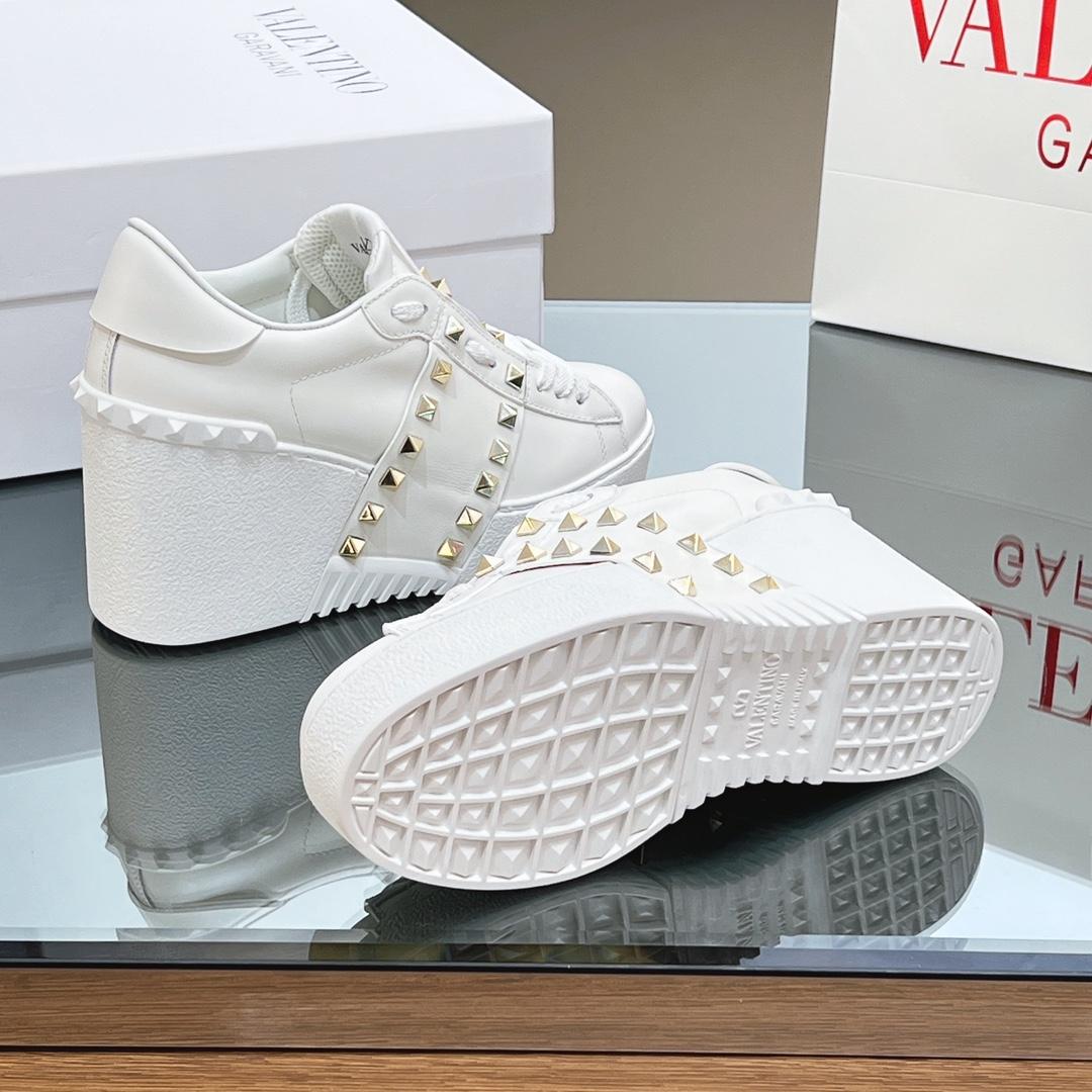 Valenti Open Disco Wedge Sneaker In Calfskin  85mm - PerfectKickZ