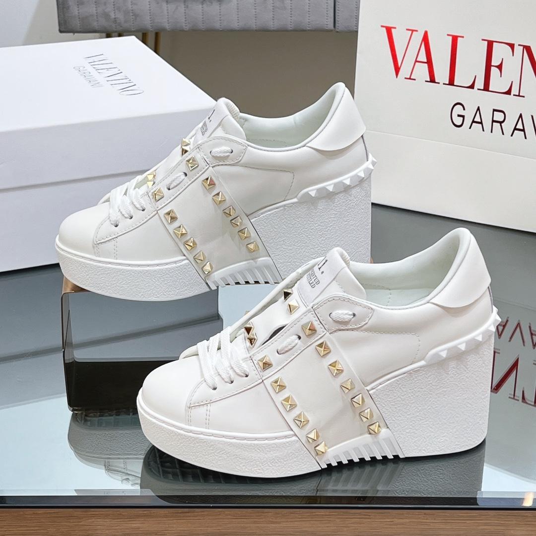 Valenti Open Disco Wedge Sneaker In Calfskin  85mm - PerfectKickZ