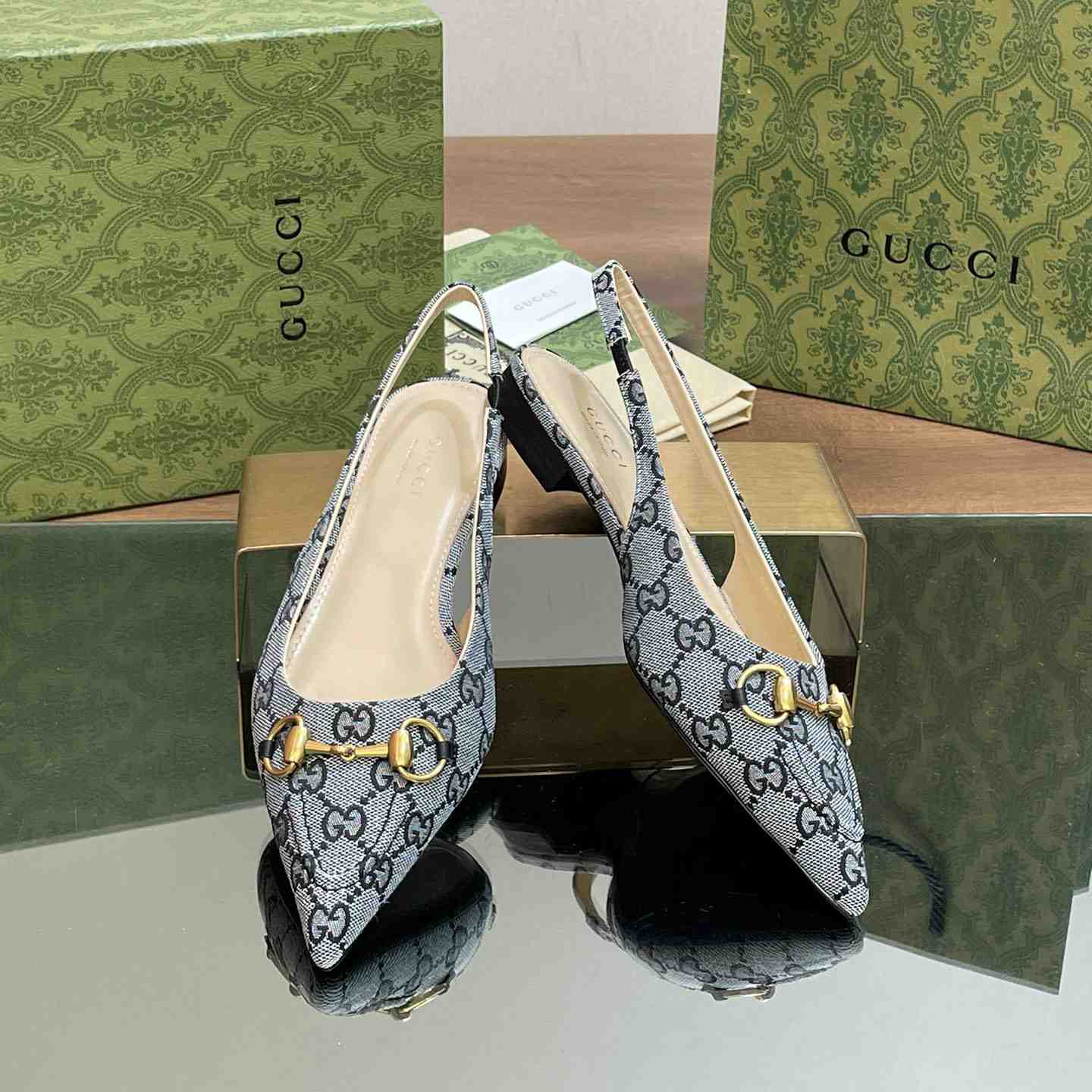 Gucci Women's Horsebit Slingback Ballet Flat - PerfectKickZ