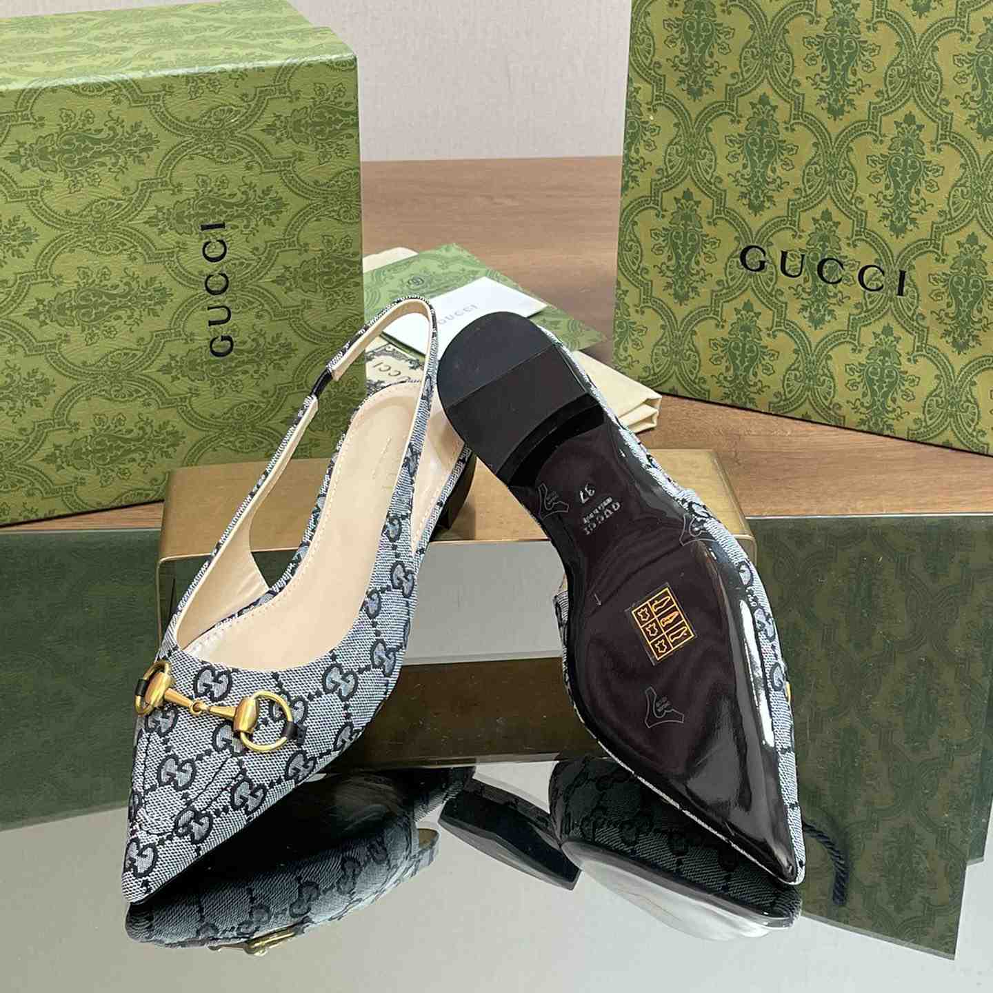 Gucci Women's Horsebit Slingback Ballet Flat - PerfectKickZ