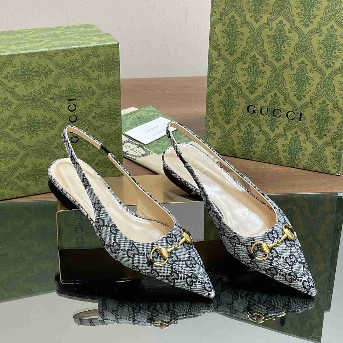 Gucci Women's Horsebit Slingback Ballet Flat - PerfectKickZ