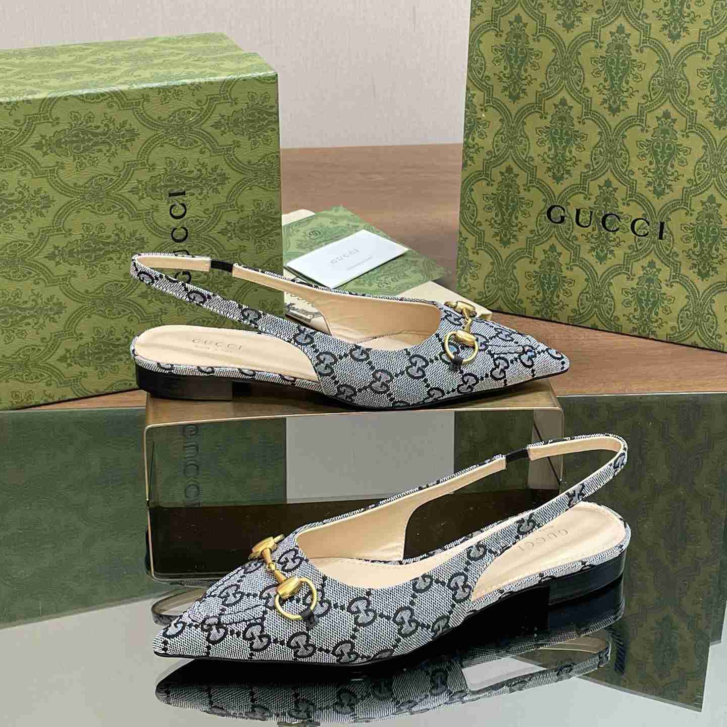 Gucci Women's Horsebit Slingback Ballet Flat - PerfectKickZ