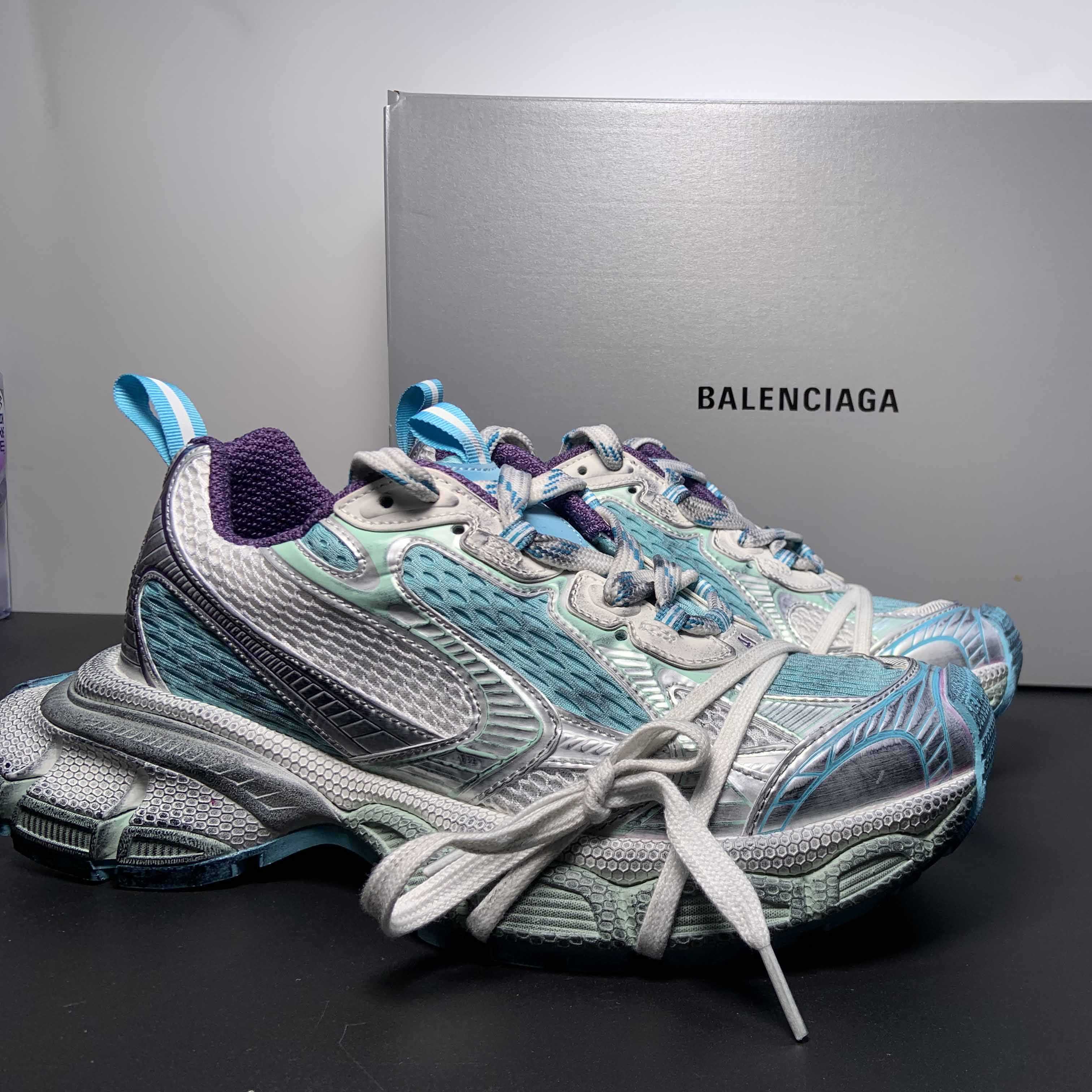 Balenciaga 3XL Sneaker In Light Blue/White/Purple  - PerfectKickZ