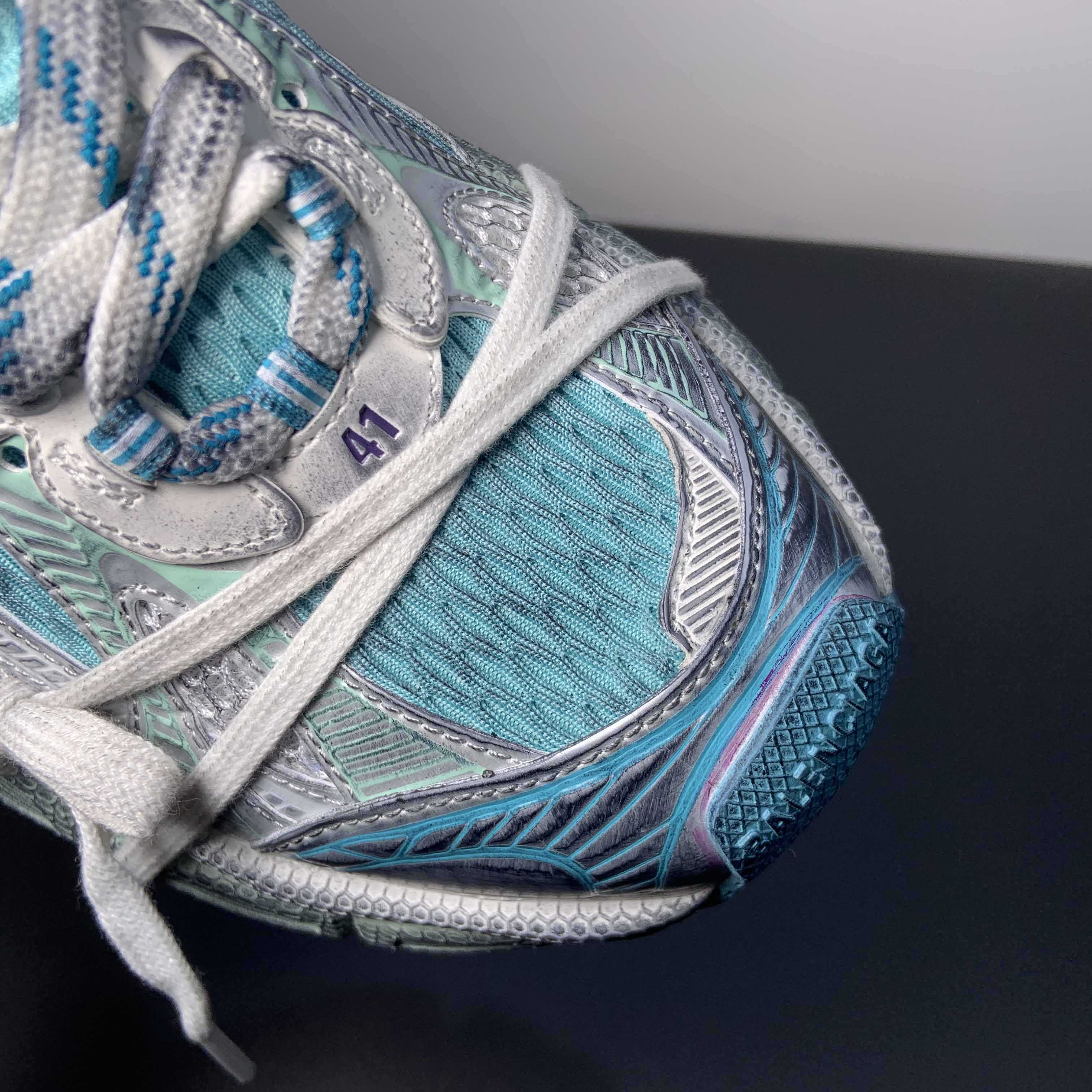 Balenciaga 3XL Sneaker In Light Blue/White/Purple  - PerfectKickZ