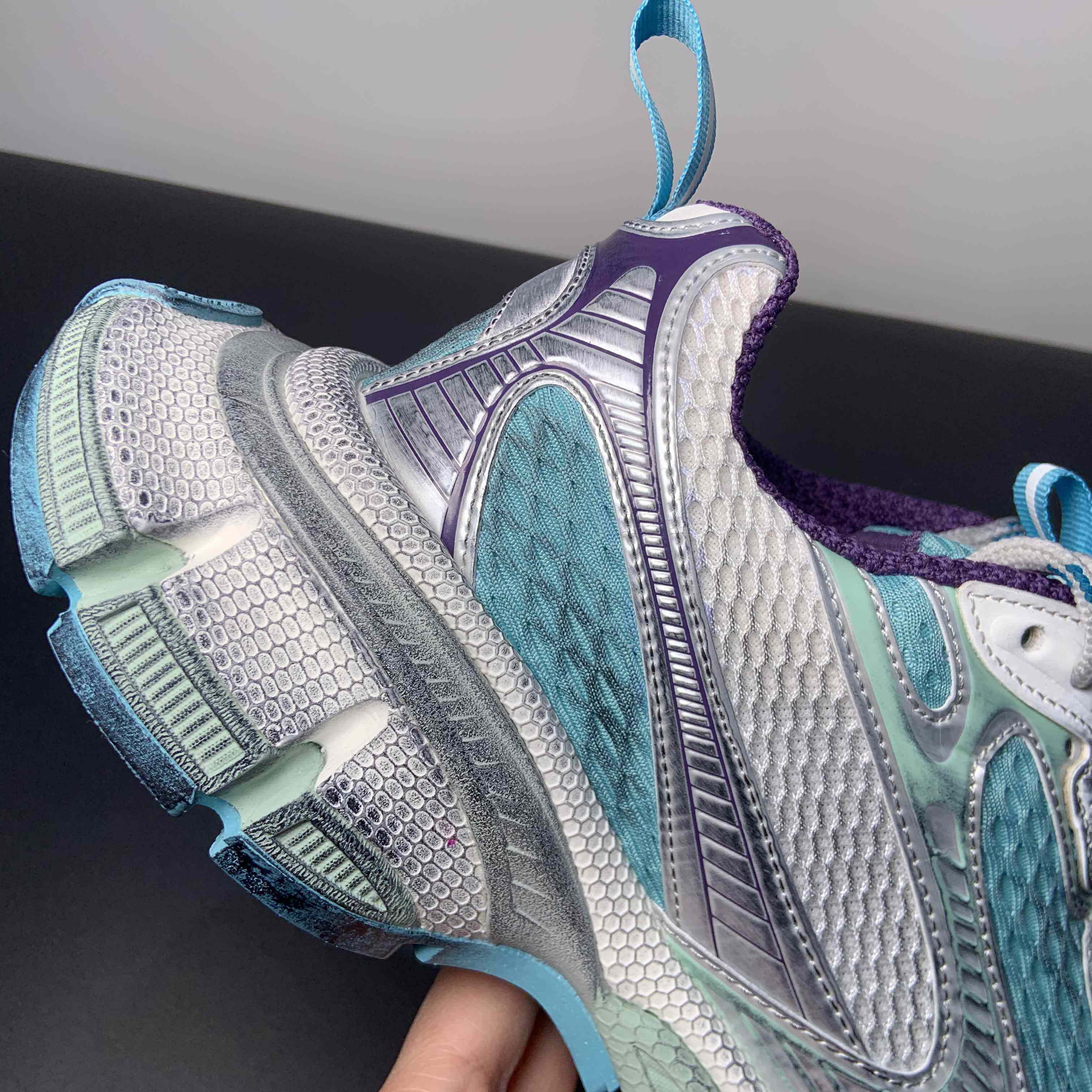 Balenciaga 3XL Sneaker In Light Blue/White/Purple  - PerfectKickZ