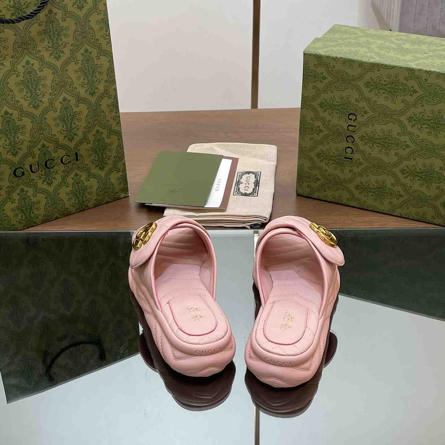 Gucci Women's Double G Slide Sandal - PerfectKickZ