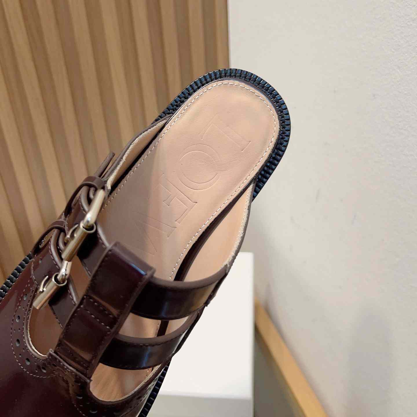Loewe Campo Mary Jane Mule In Calfskin - PerfectKickZ