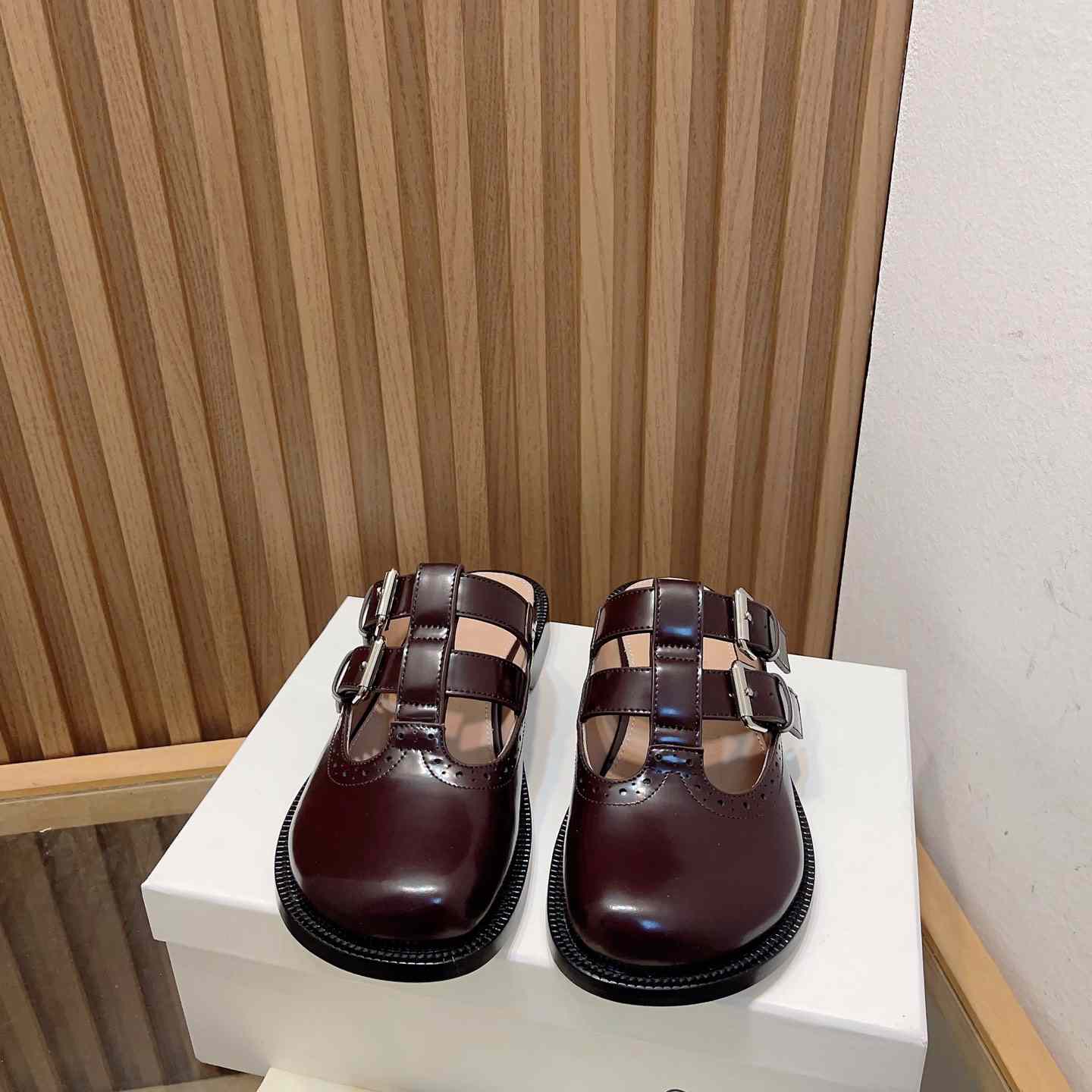 Loewe Campo Mary Jane Mule In Calfskin - PerfectKickZ