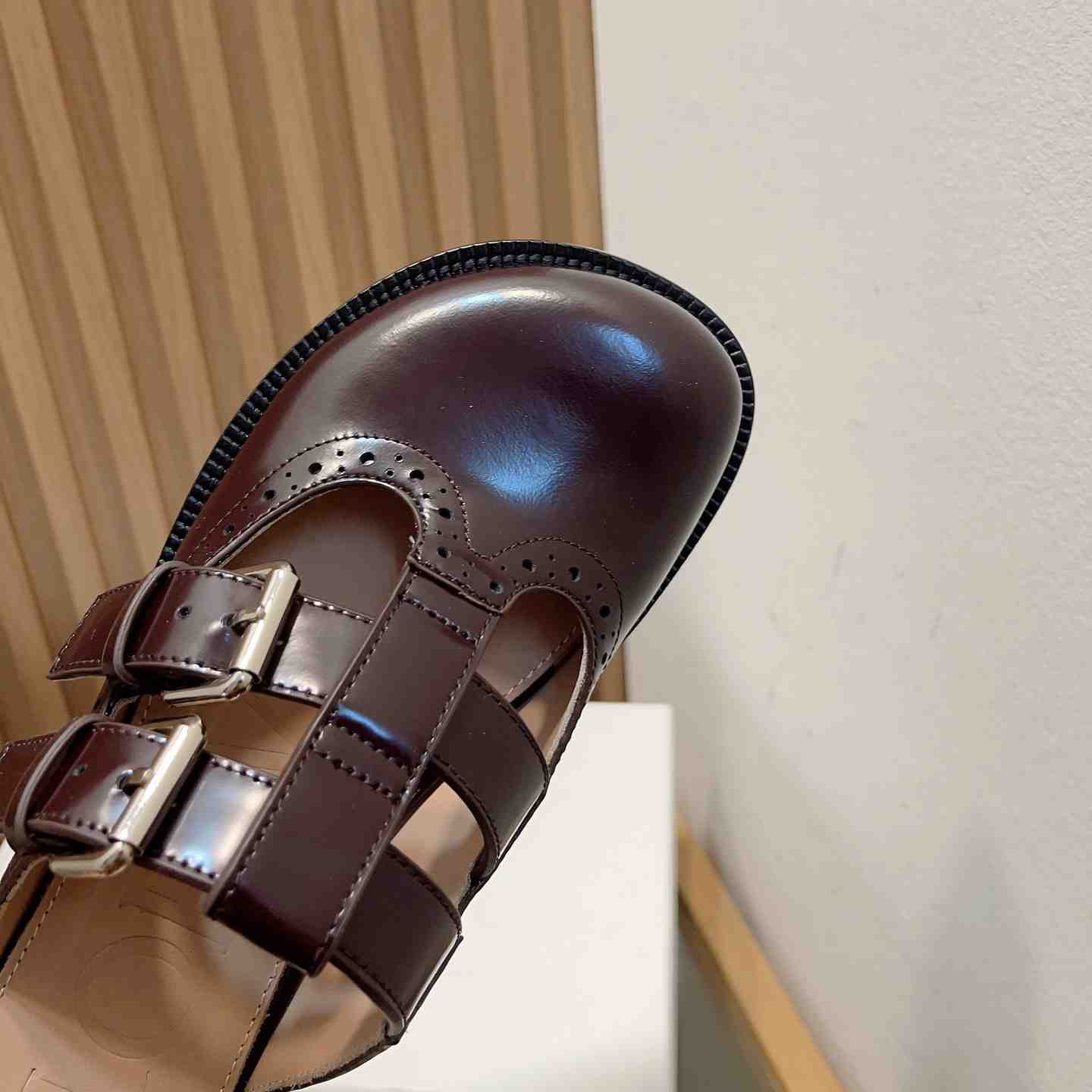 Loewe Campo Mary Jane Mule In Calfskin - PerfectKickZ