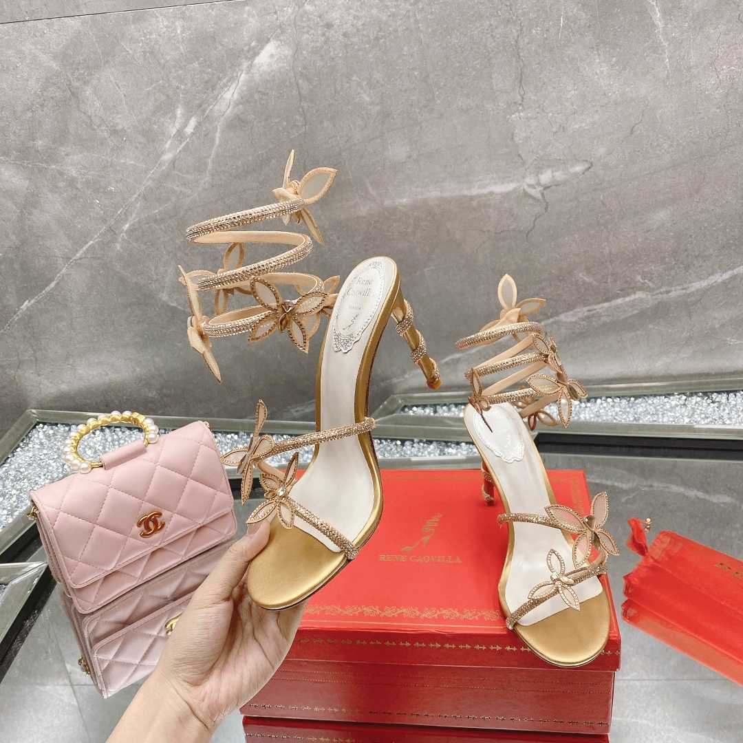 Rene Caovilla Butterflies Crystal-embellished High Sandals    95mm - PerfectKickZ
