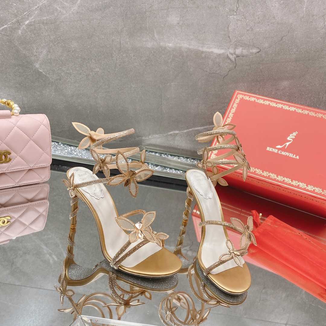 Rene Caovilla Butterflies Crystal-embellished High Sandals    95mm - PerfectKickZ