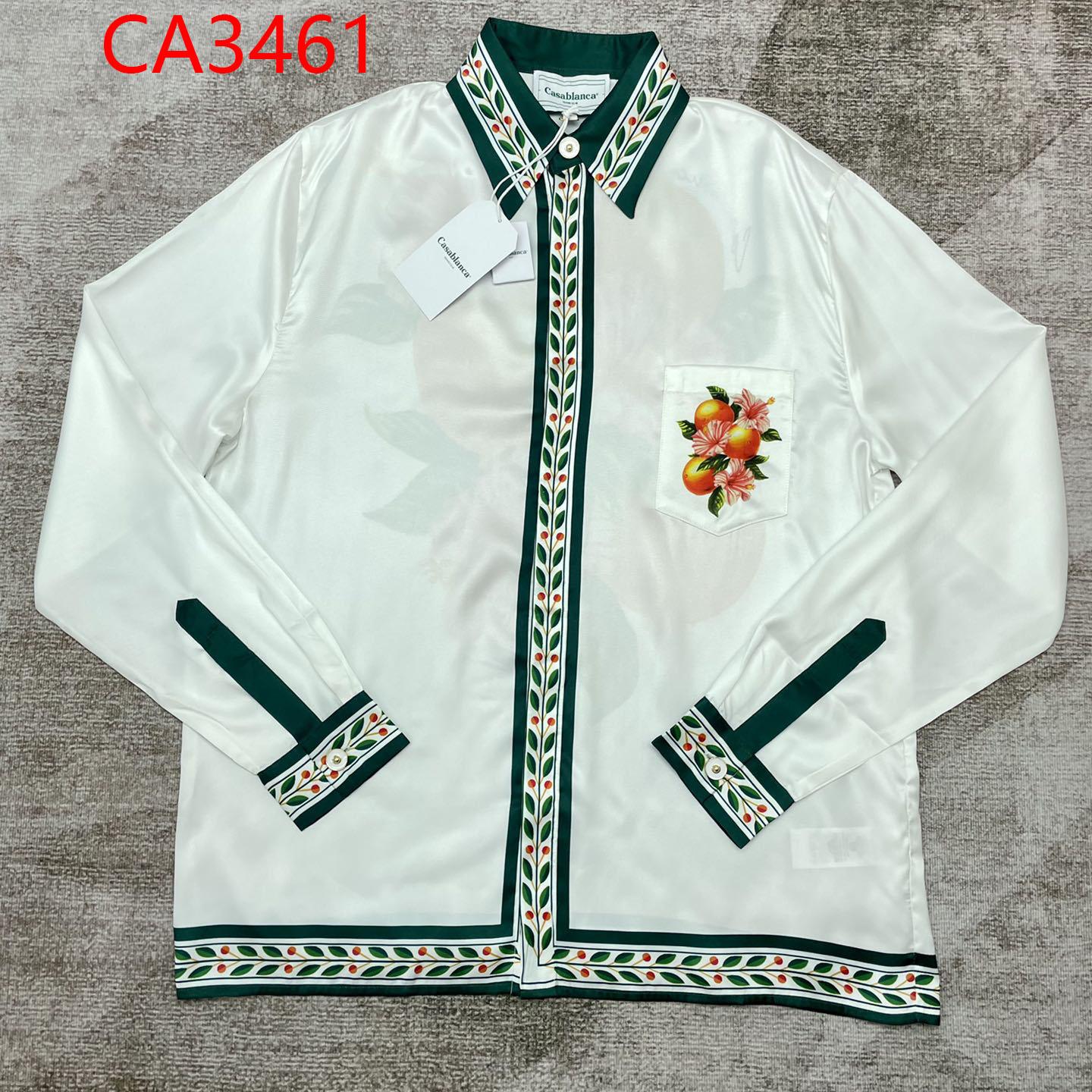 Casablanca Oranges L’amour En Fleur Silk Shirt   CA3461 - PerfectKickZ