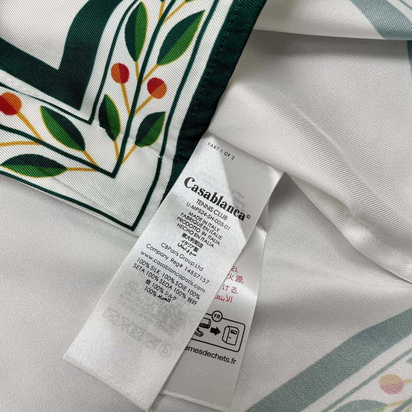 Casablanca Oranges L’amour En Fleur Silk Shirt   CA3461 - PerfectKickZ