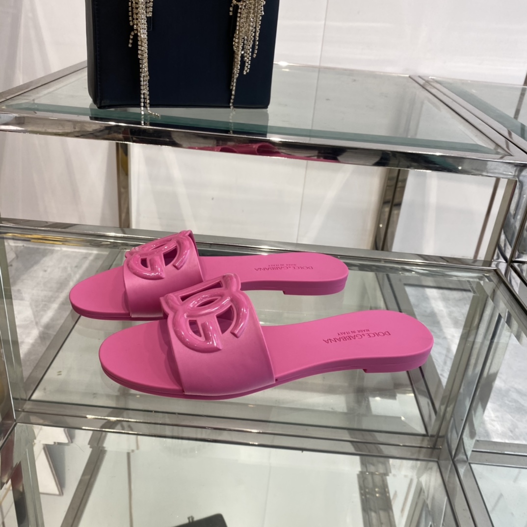 Dolce & Gabbana Rubber Beachwear Sliders - PerfectKickZ