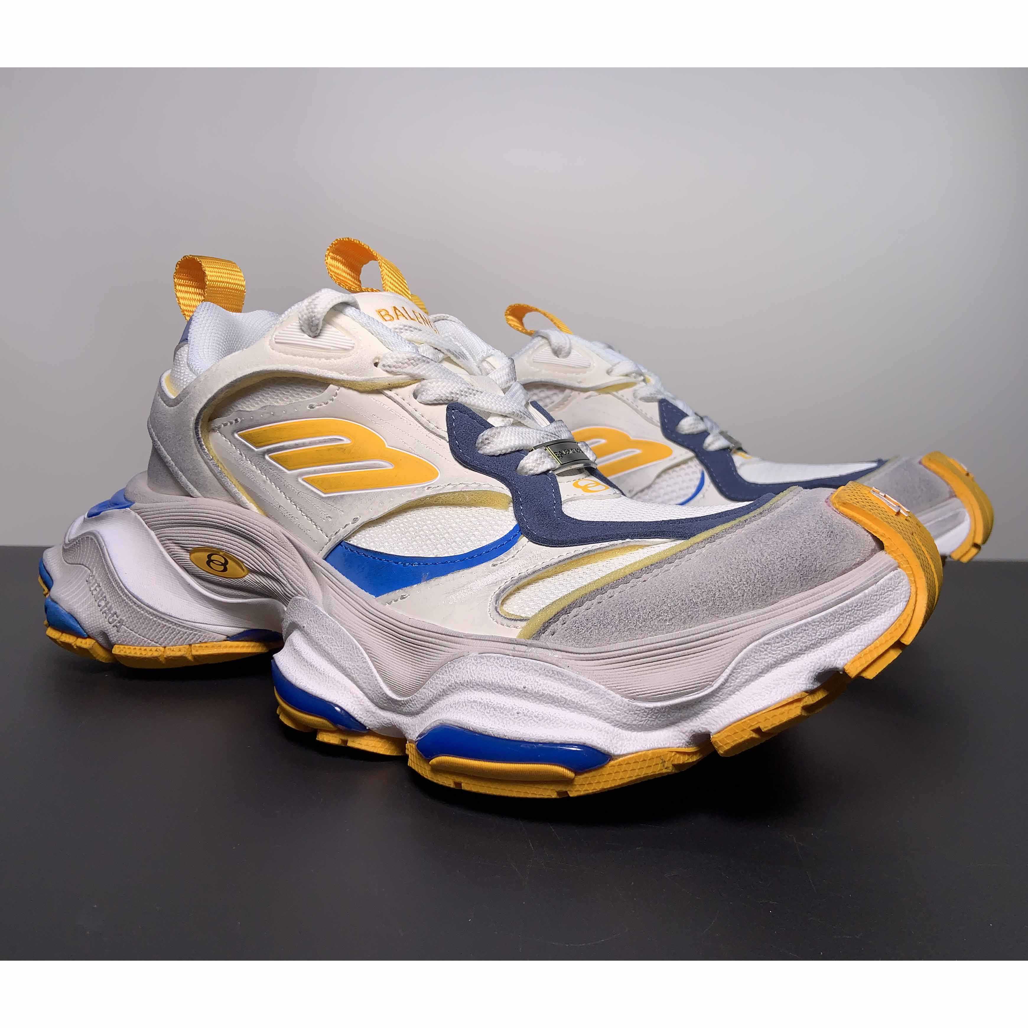 Balenciaga Cargo Sneaker In White/Grey/Orange /Blue  - PerfectKickZ