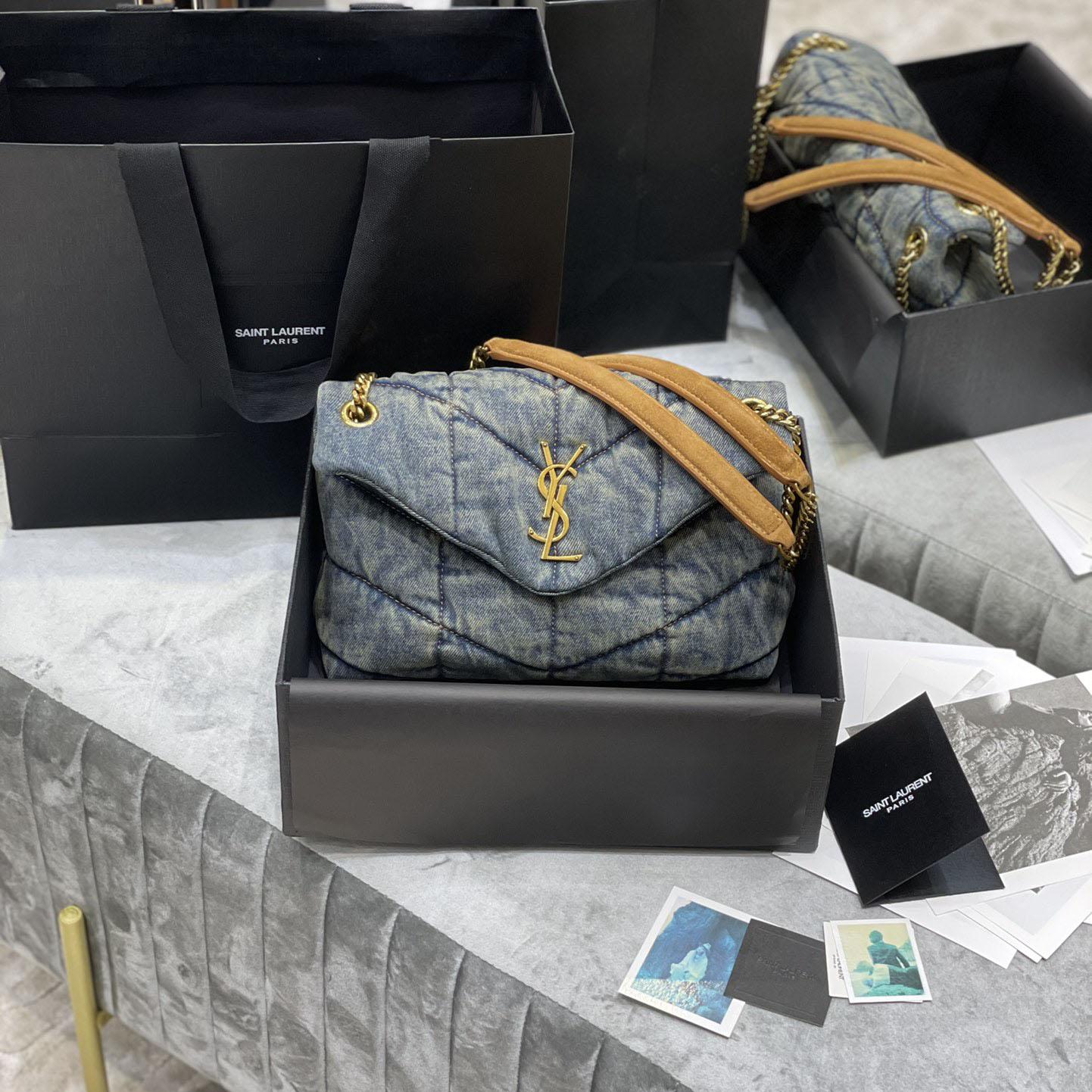 Saint Laurent Puffer Toy In Denim （29×17×11cm） - PerfectKickZ