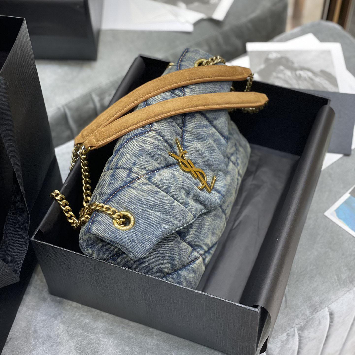 Saint Laurent Puffer Toy In Denim （29×17×11cm） - PerfectKickZ
