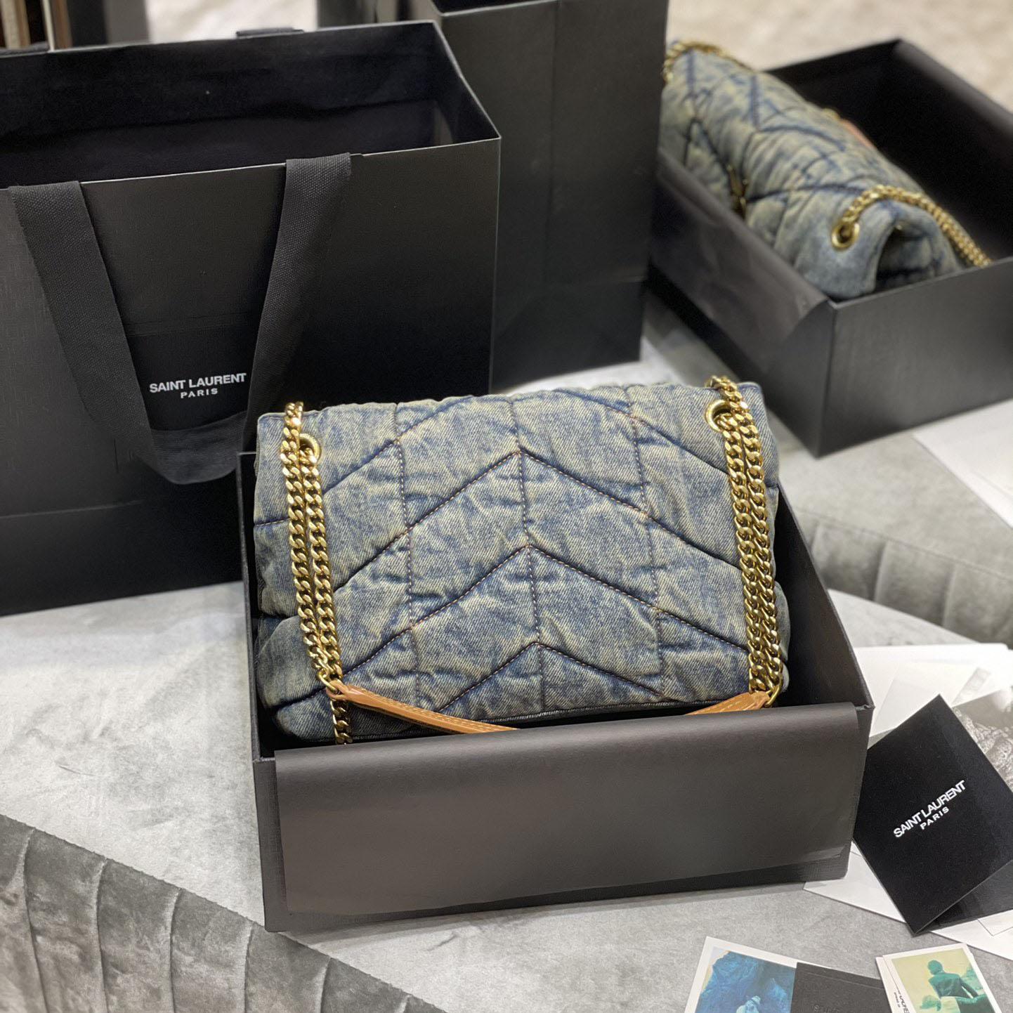 Saint Laurent Puffer Toy In Denim （29×17×11cm） - PerfectKickZ