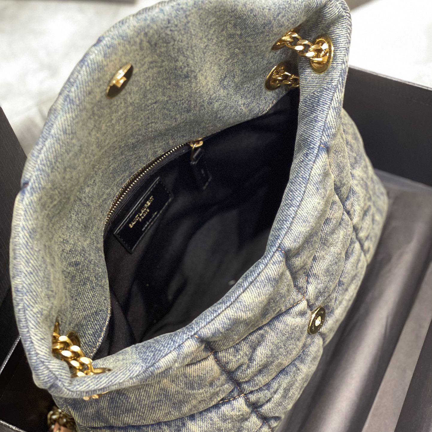 Saint Laurent Puffer Toy In Denim （29×17×11cm） - PerfectKickZ