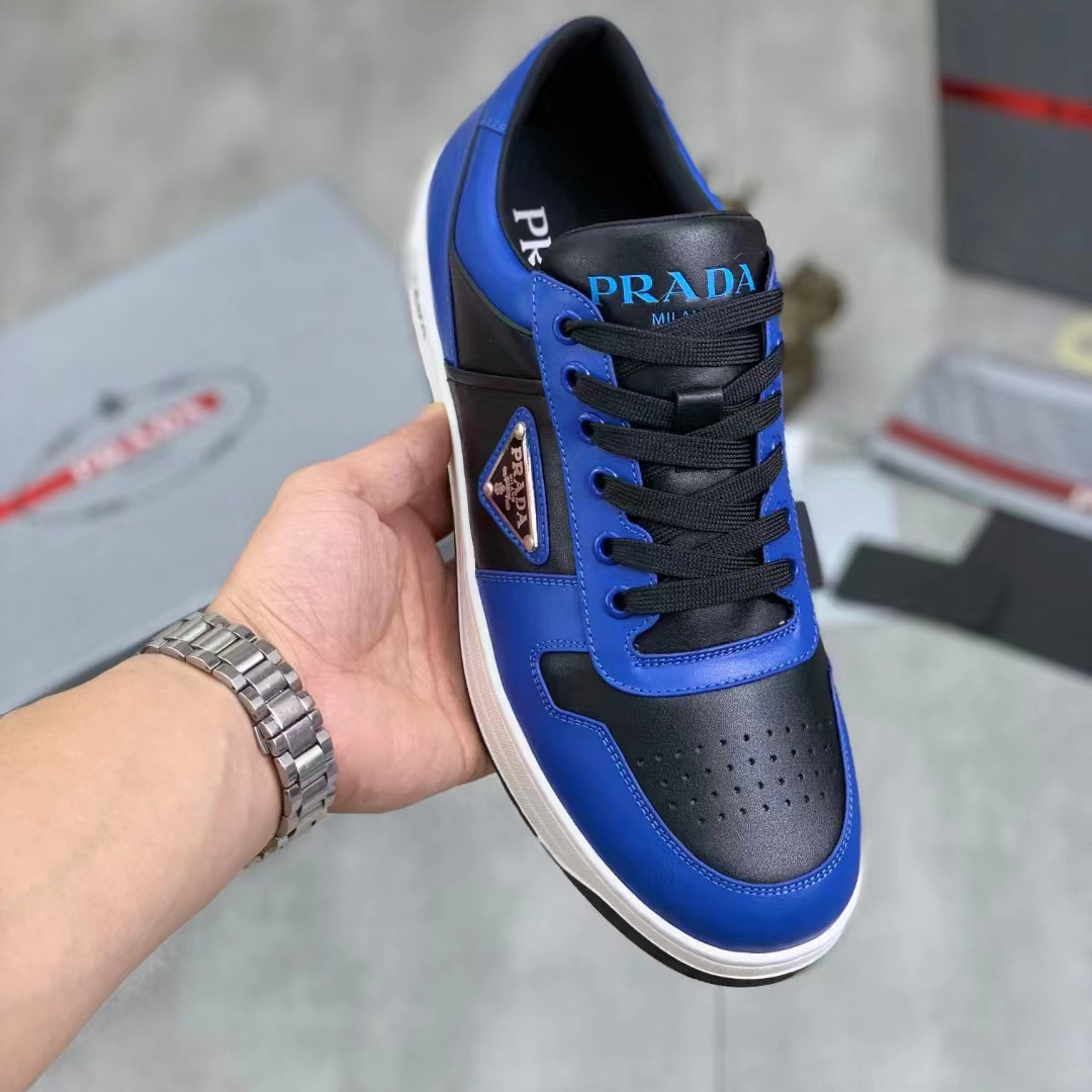 Prada Downtown Leather Sneakers - PerfectKickZ