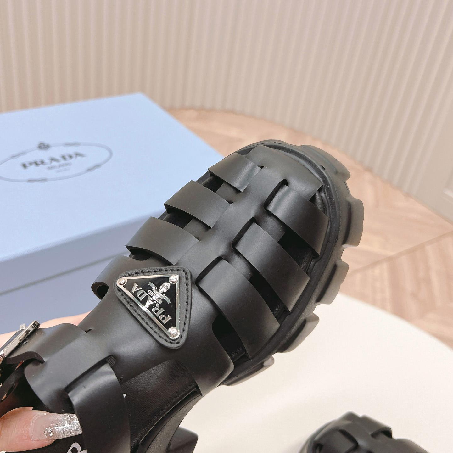 Prada Rubber Monolith Sandals - PerfectKickZ