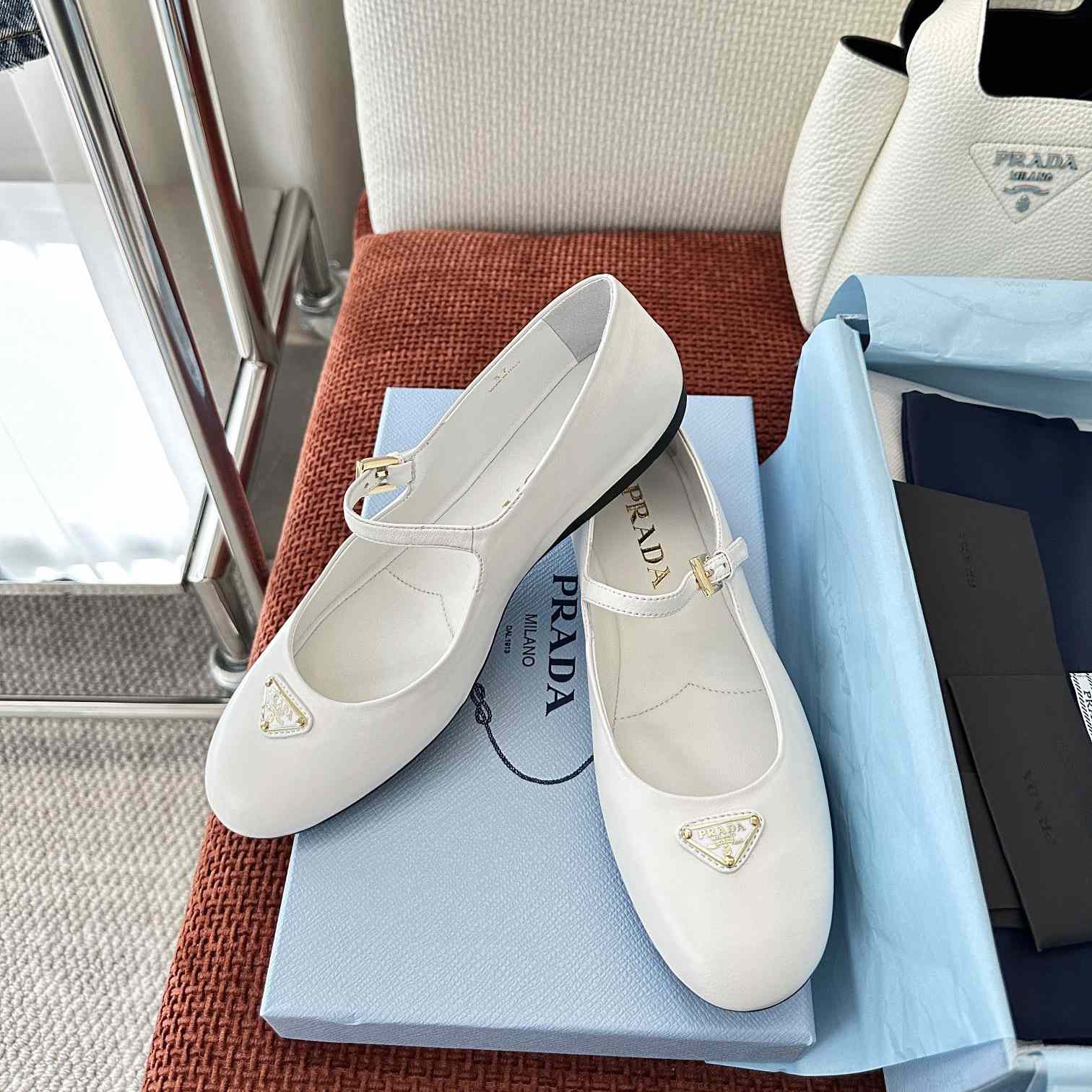 Prada Nappa Leather Ballerinas - PerfectKickZ