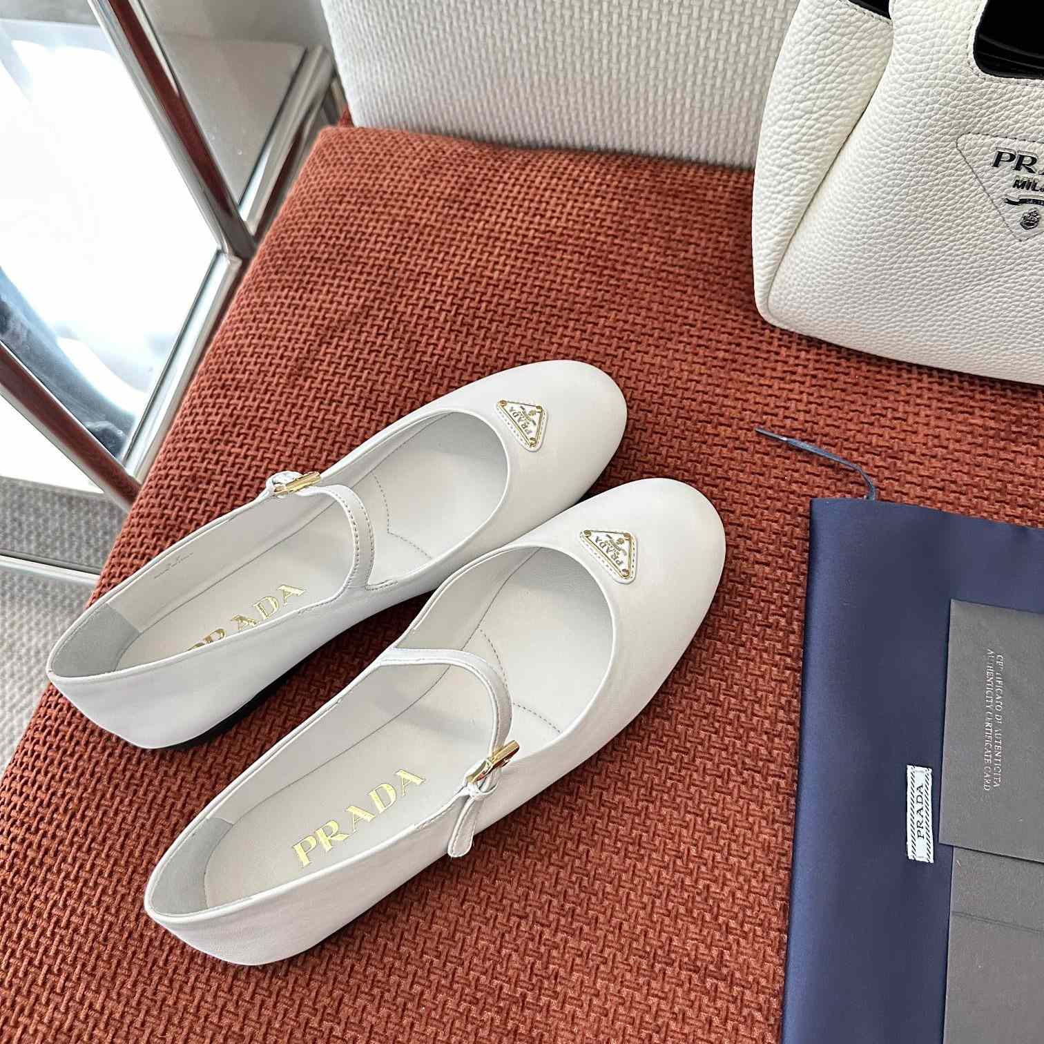 Prada Nappa Leather Ballerinas - PerfectKickZ