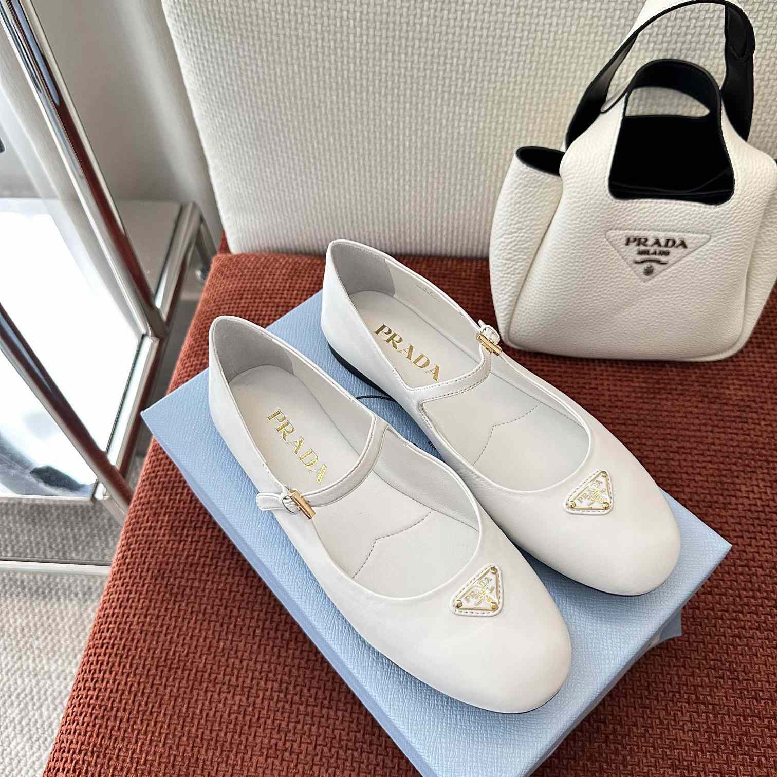 Prada Nappa Leather Ballerinas - PerfectKickZ