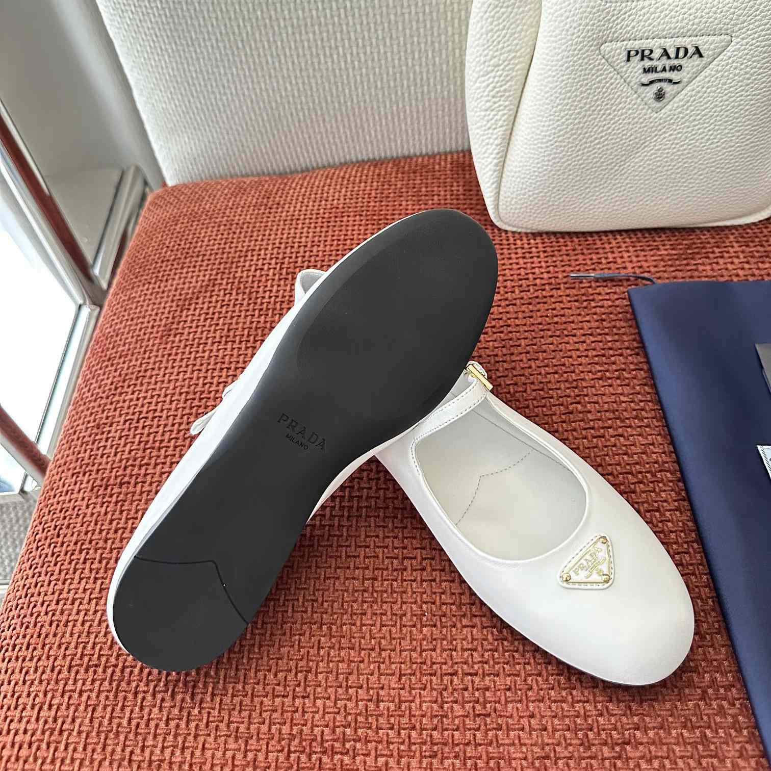 Prada Nappa Leather Ballerinas - PerfectKickZ