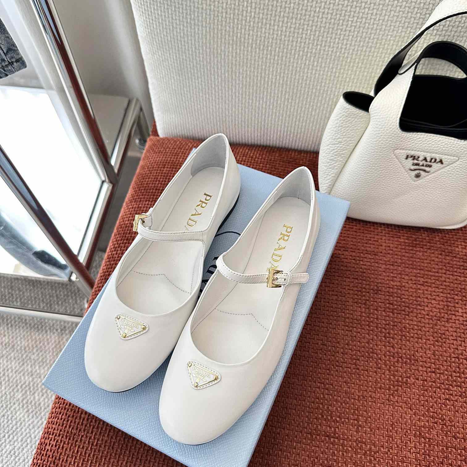 Prada Nappa Leather Ballerinas - PerfectKickZ