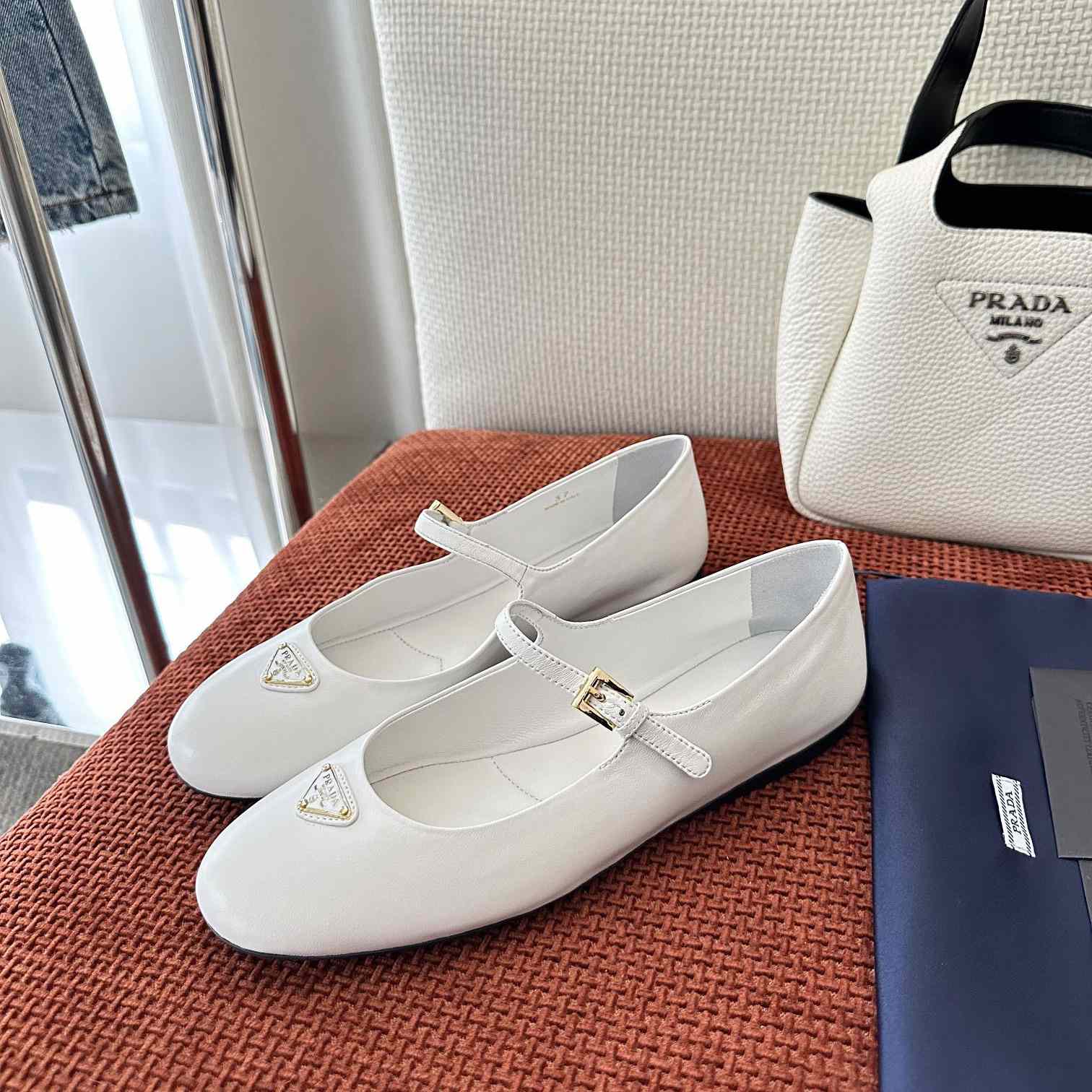 Prada Nappa Leather Ballerinas - PerfectKickZ
