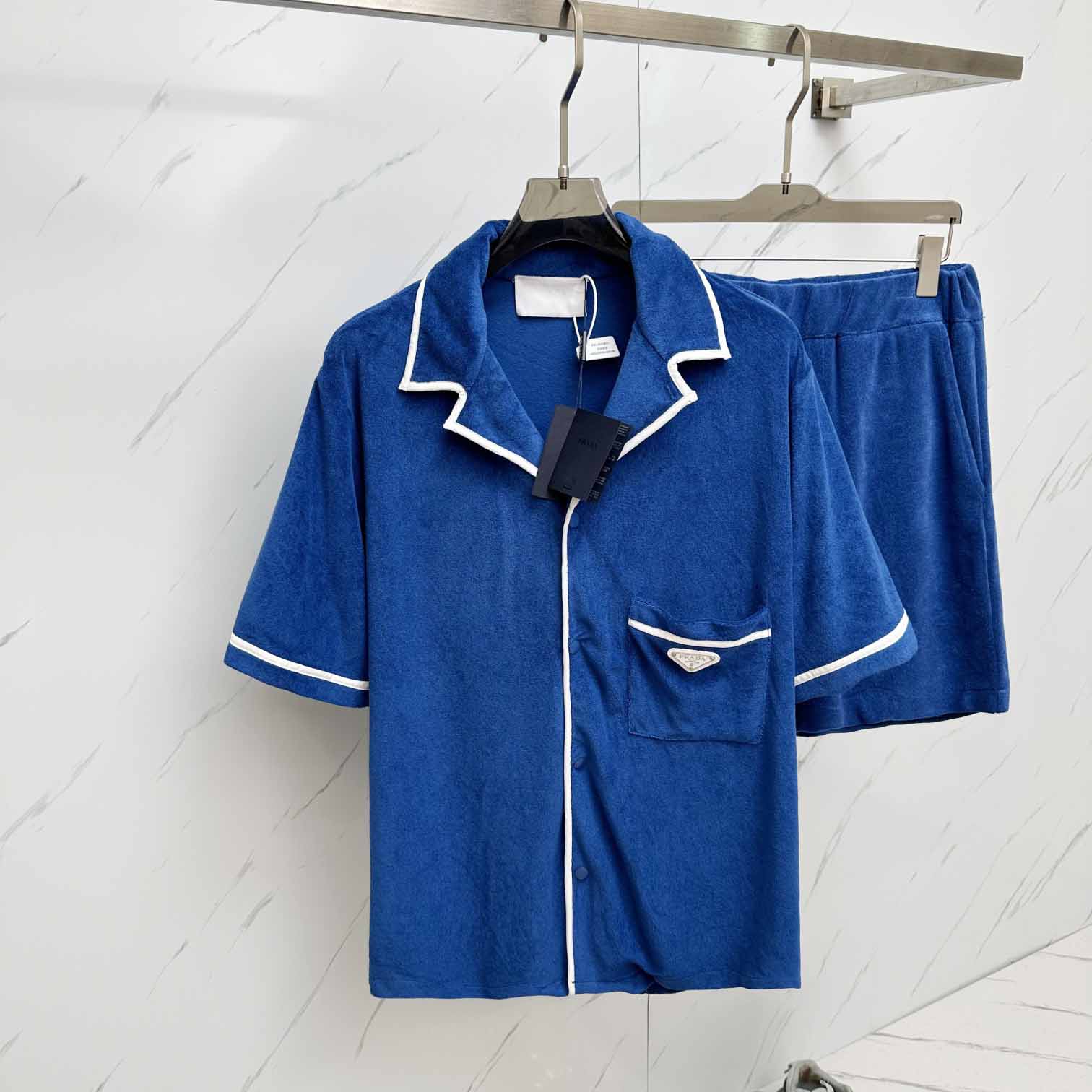 Prada Cotton Bowling Shirt & Shorts - PerfectKickZ