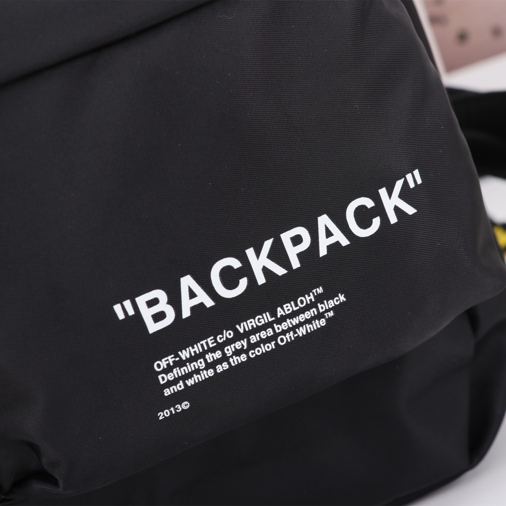 Off White Quote Nylon Backpack  （31×13×47.5cm） - PerfectKickZ