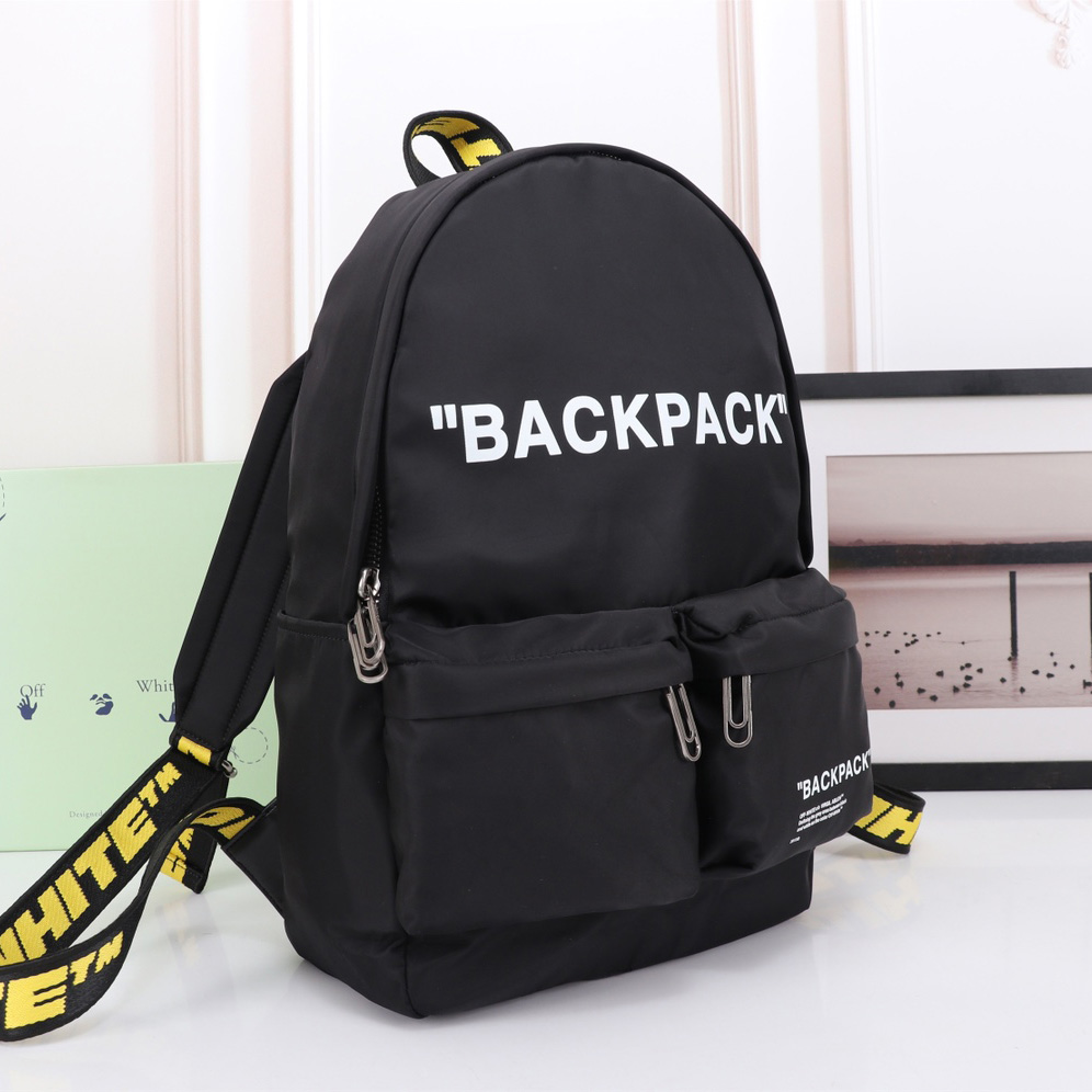 Off White Quote Nylon Backpack  （31×13×47.5cm） - PerfectKickZ