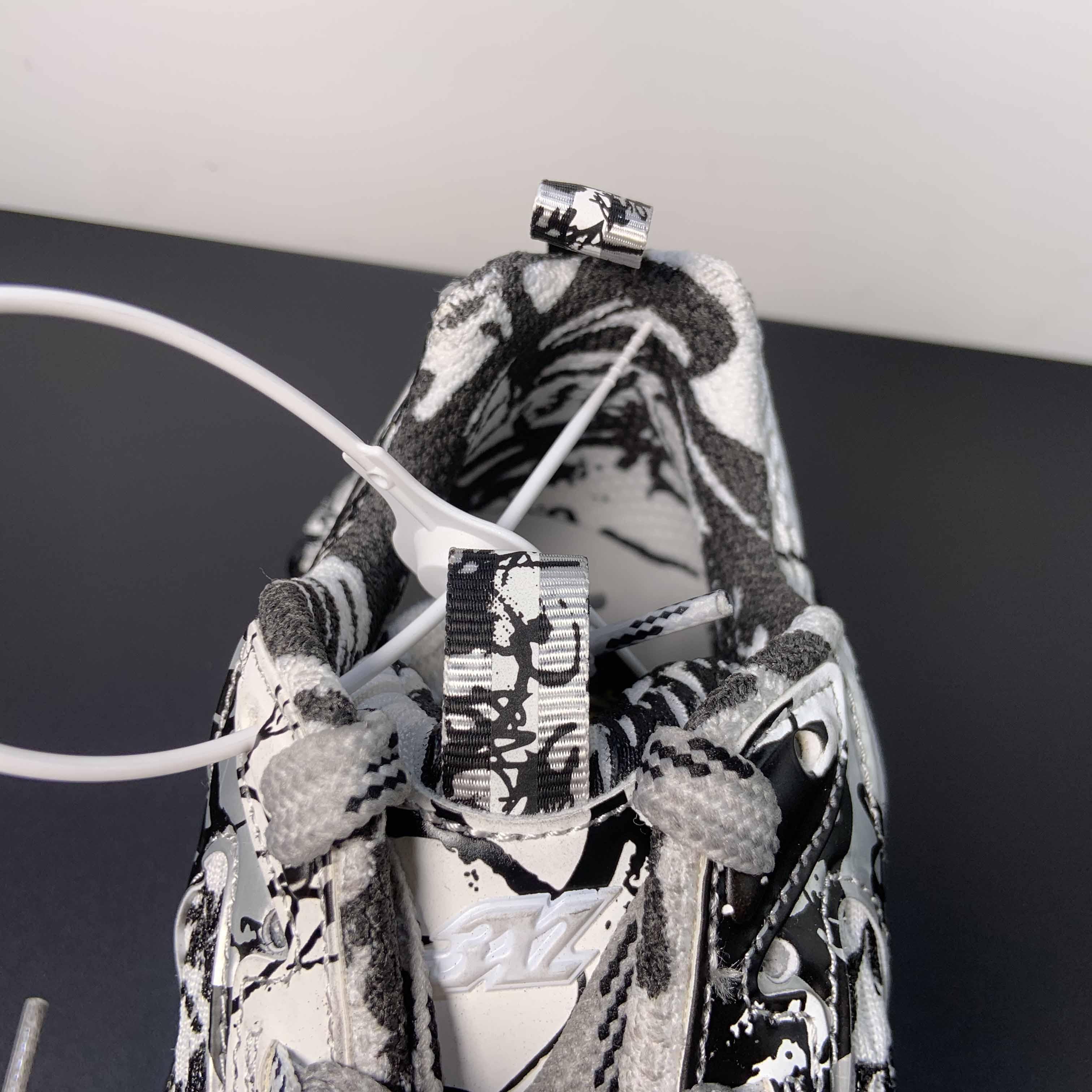 Balenciaga 3XL Extreme Graffiti Sneaker In White And Black  - PerfectKickZ