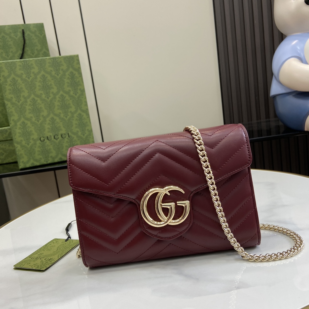Gucci GG Marmont Super Mini Bag(20-13-6cm)   - PerfectKickZ